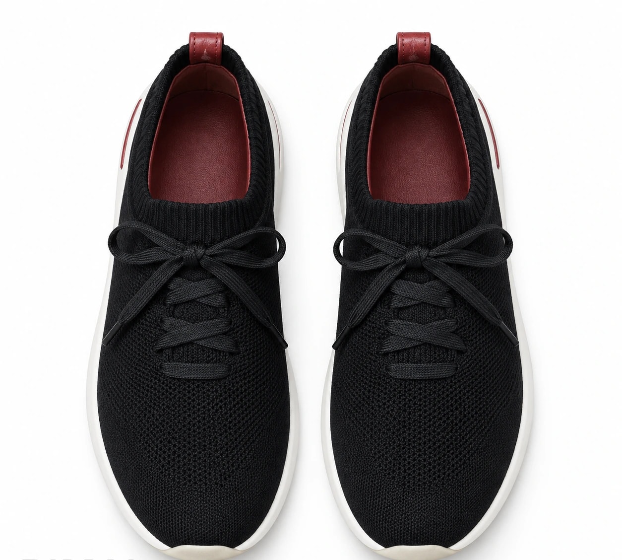 Loro Piana Footwear | Knit Lace-Up Black