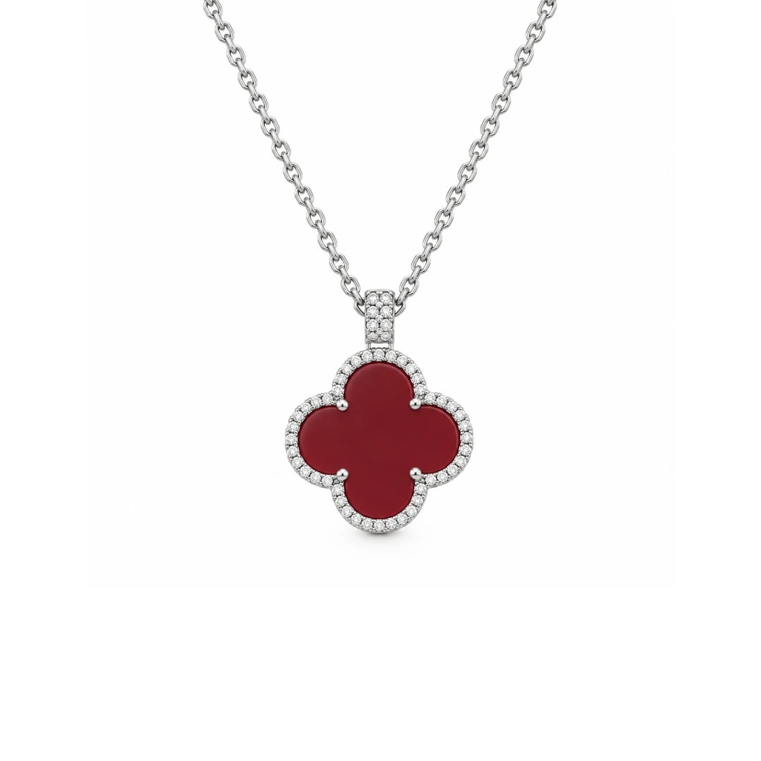 Van Cleef Red Stone Necklace