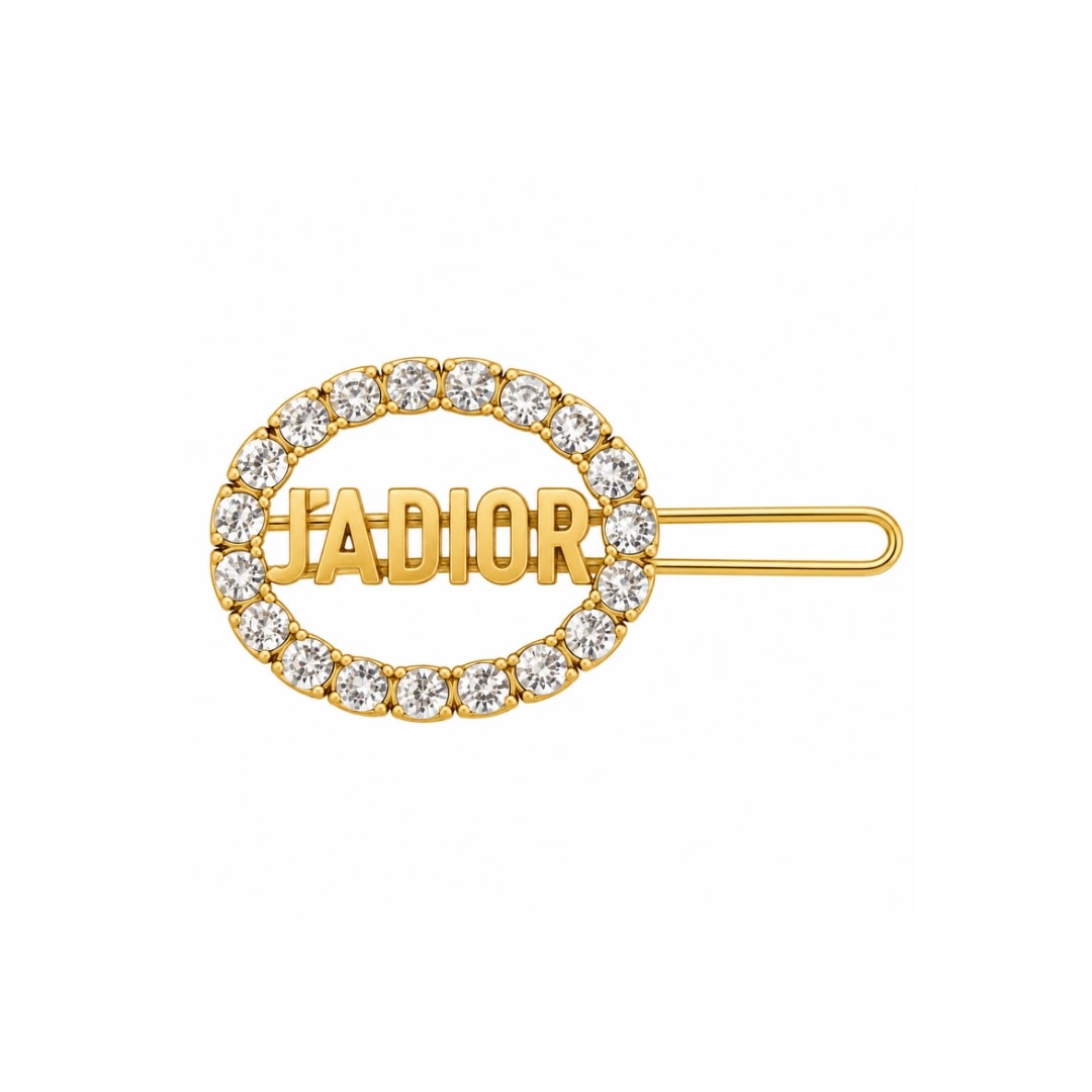 Dior Hairclip JAdior Crystal Gold Jewelry