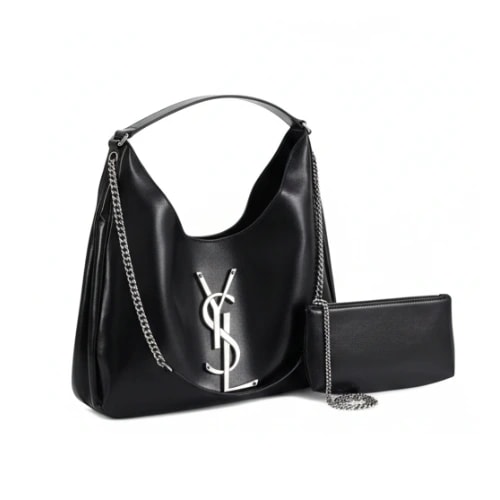 Saint Laurent Le 5 A 7 Leather Hobo Bag