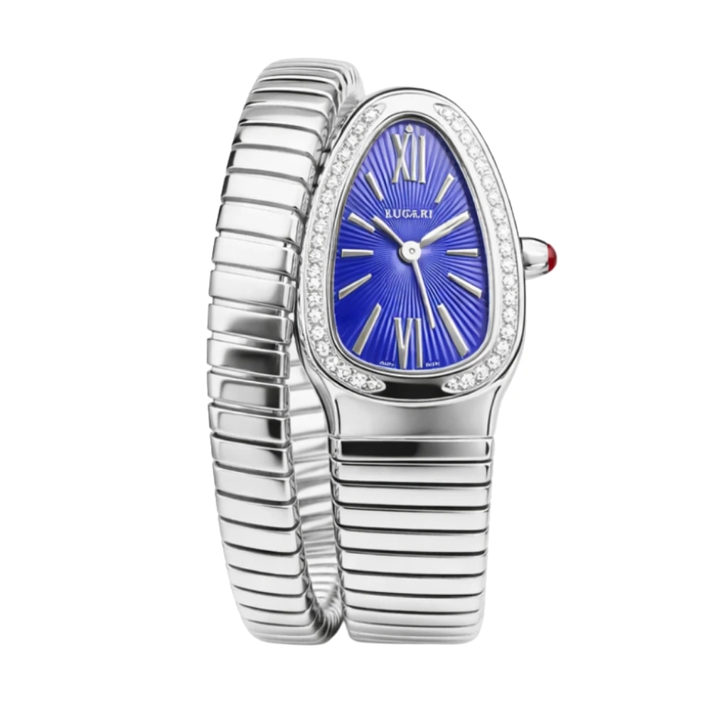 Bvlgari Serpenti Tubogas – Blue Dial Silver Steel