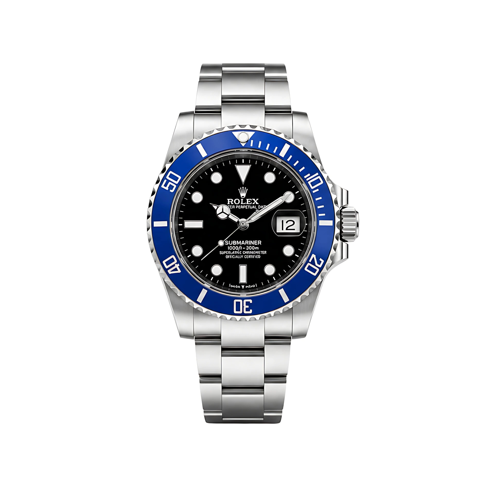 Rolex Submariner Date – Black Dial Blue Bezel Silver