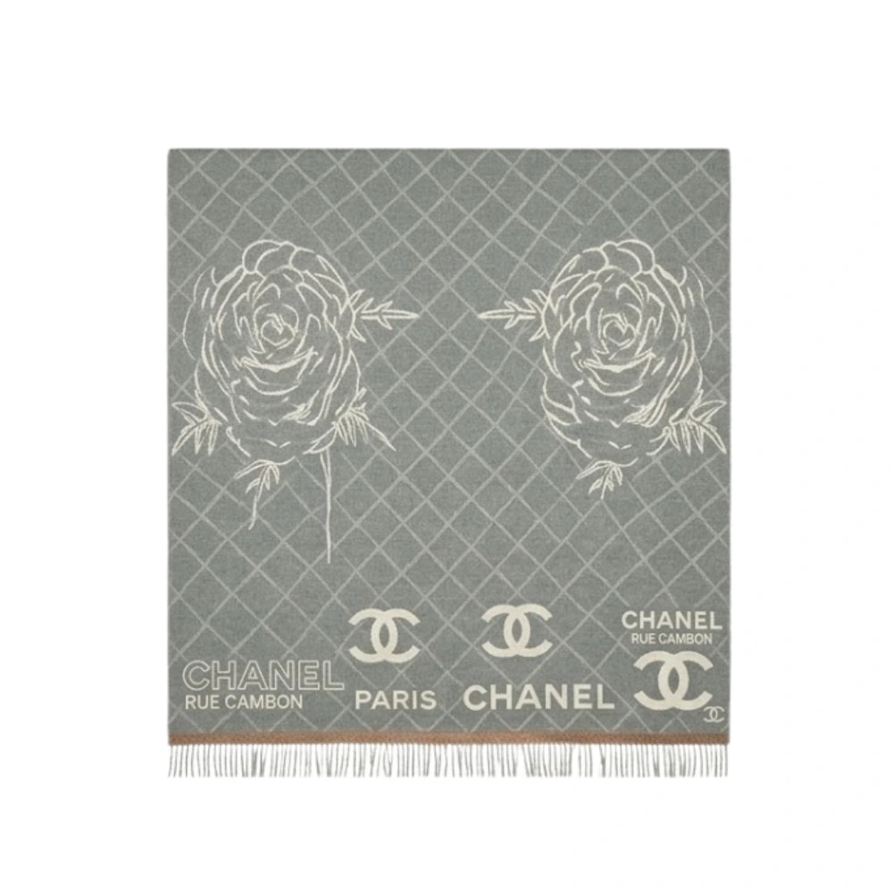 Chanel CC Grid Slate Scarf