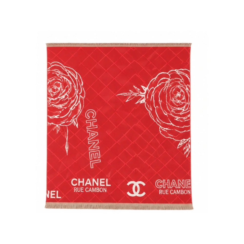 Chanel CC Camellia Grid Scarf (SCF-CHA-024)