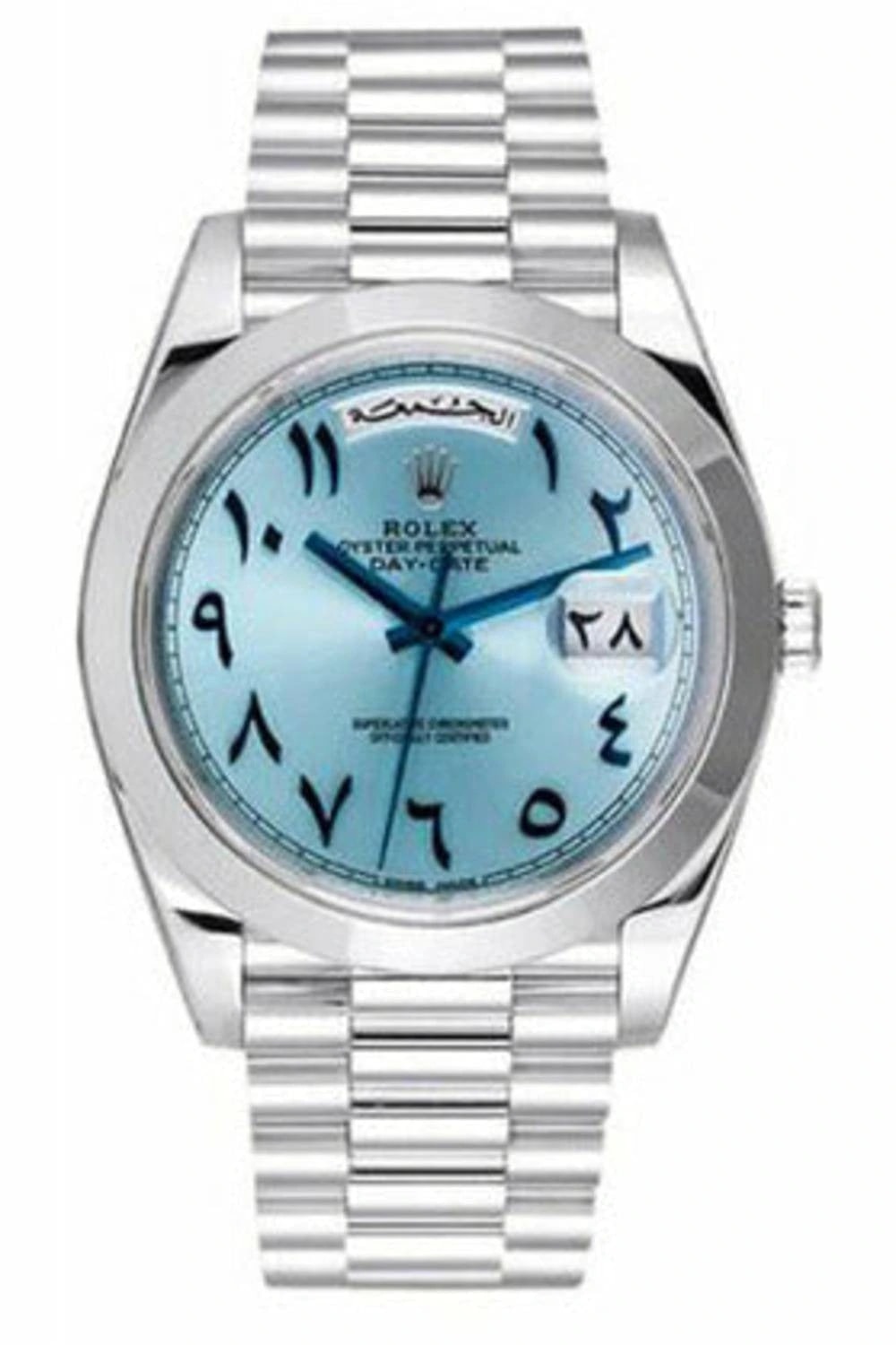 Rolex Day-Date – Blue Dial Silver Steel