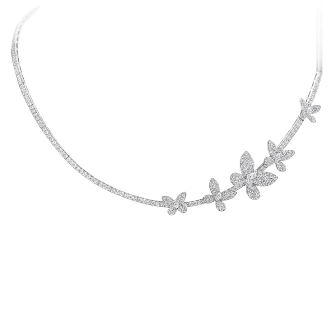 Graff Pavé Butterfly Set White/Silver