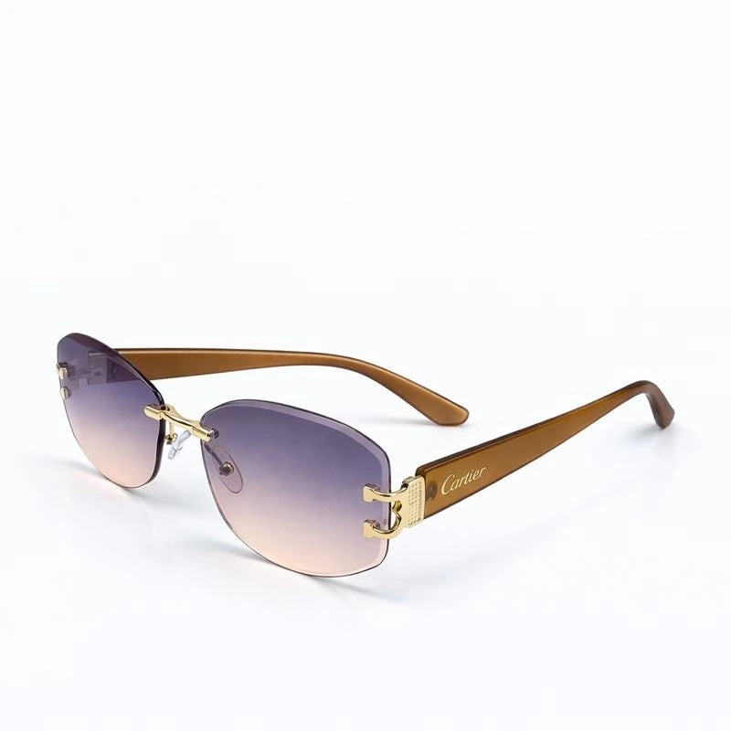 Cartier — Slim Black Aviator Sunglasses — Style 01