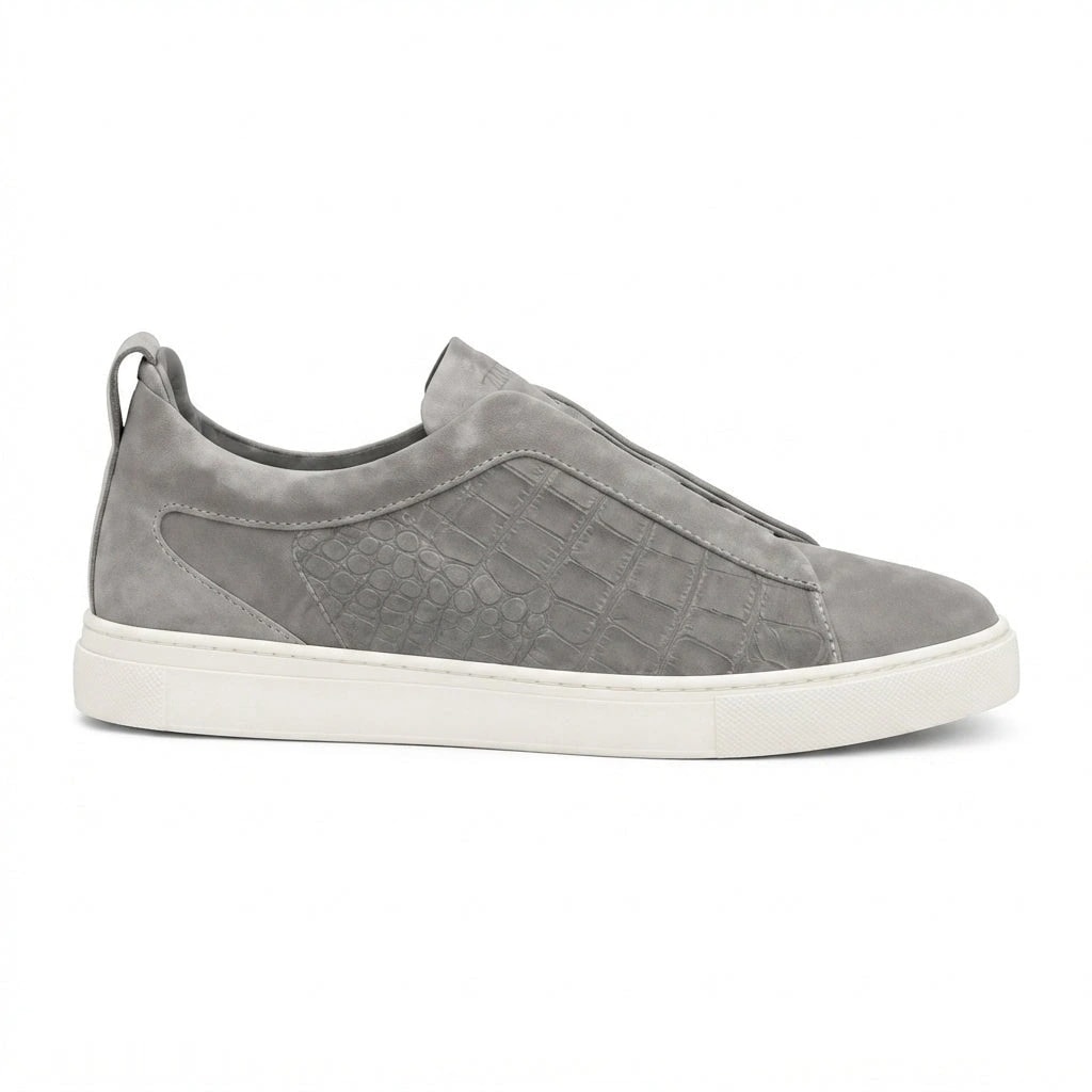 Zegna Footwear | Triple Stitch Grey (SH-ZEG-303-36)