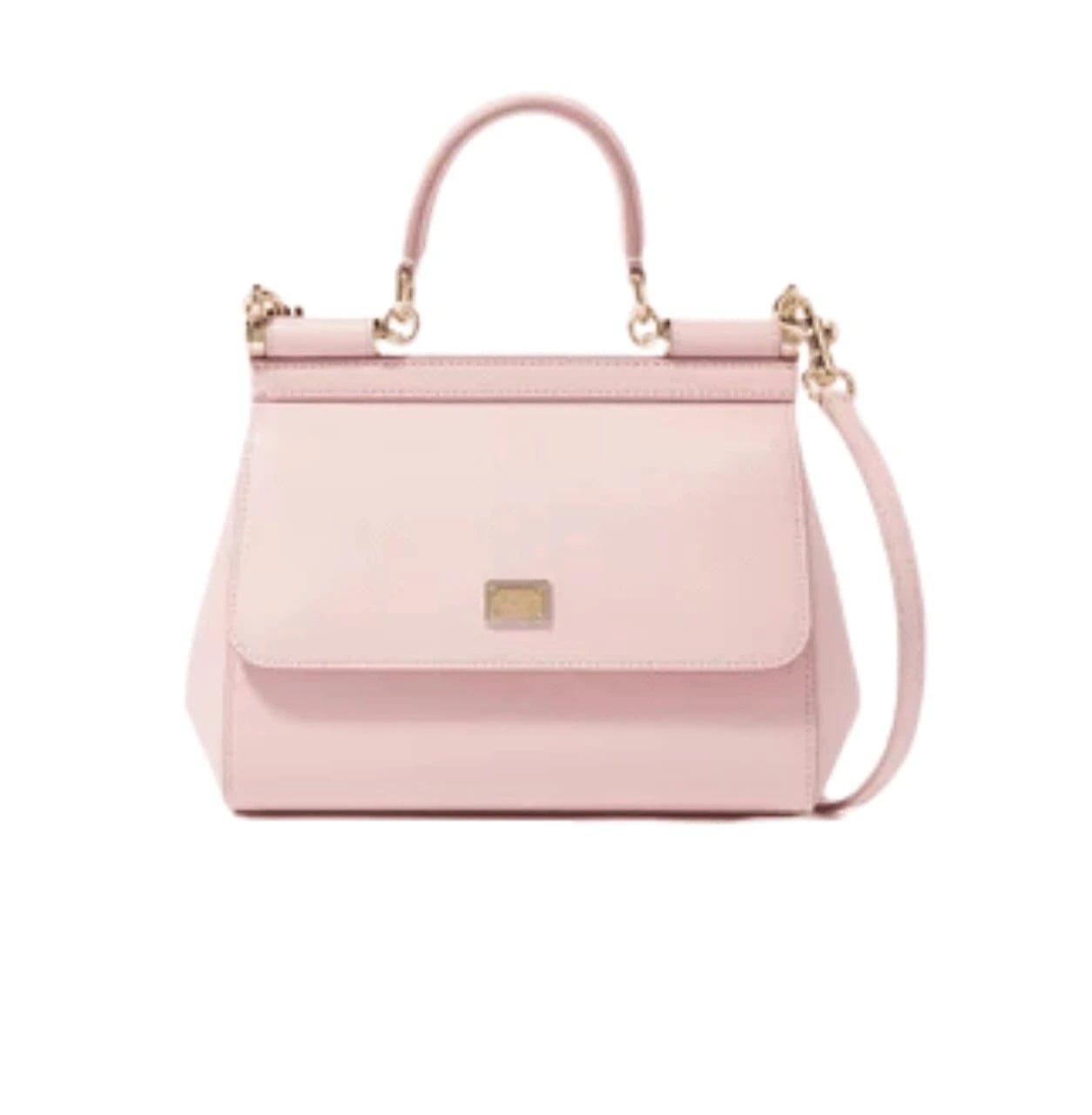 Dolce & Gabbana Sicily Light Pink Dauphine Leather Bag
