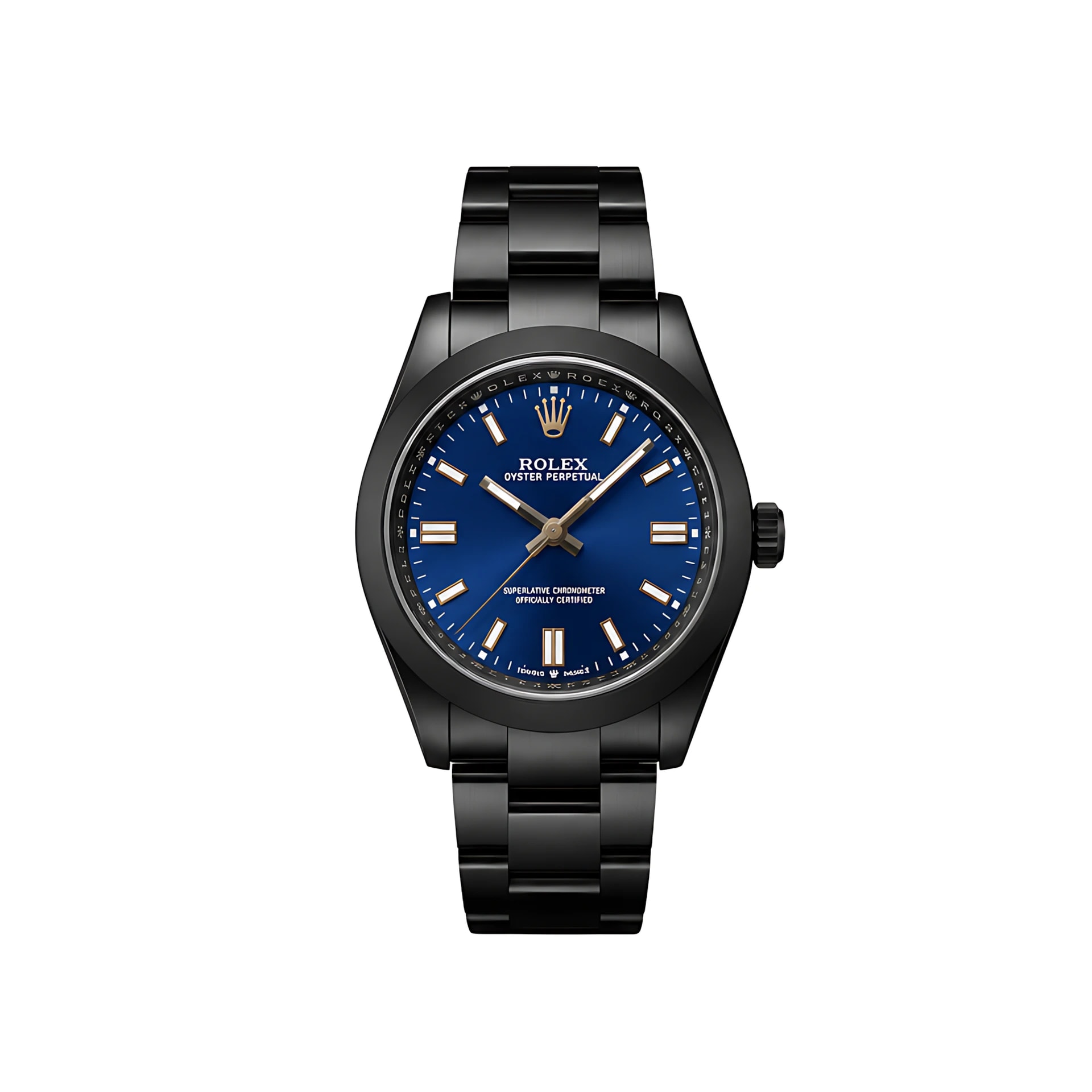 Rolex Oyster Perpetual – Blue Dial Matte Black