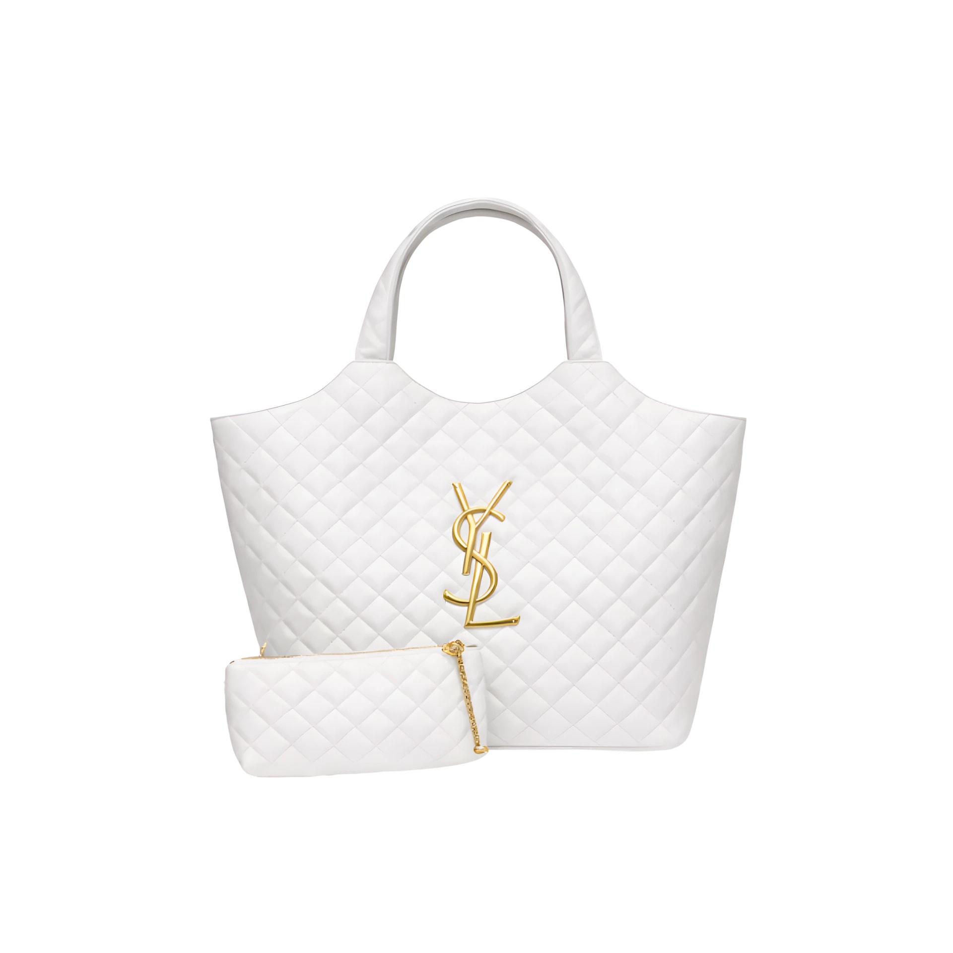Saint Laurent Icare Maxi White Lambskin