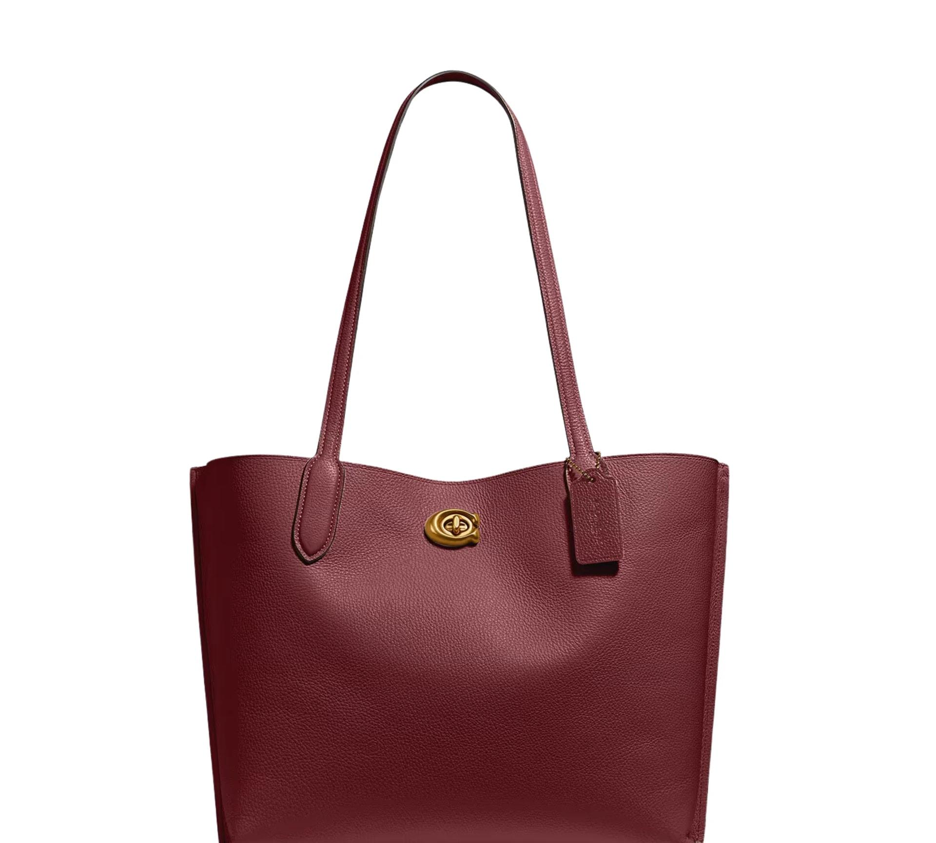 Coach Willow Tote Signature Canvas Brick Red