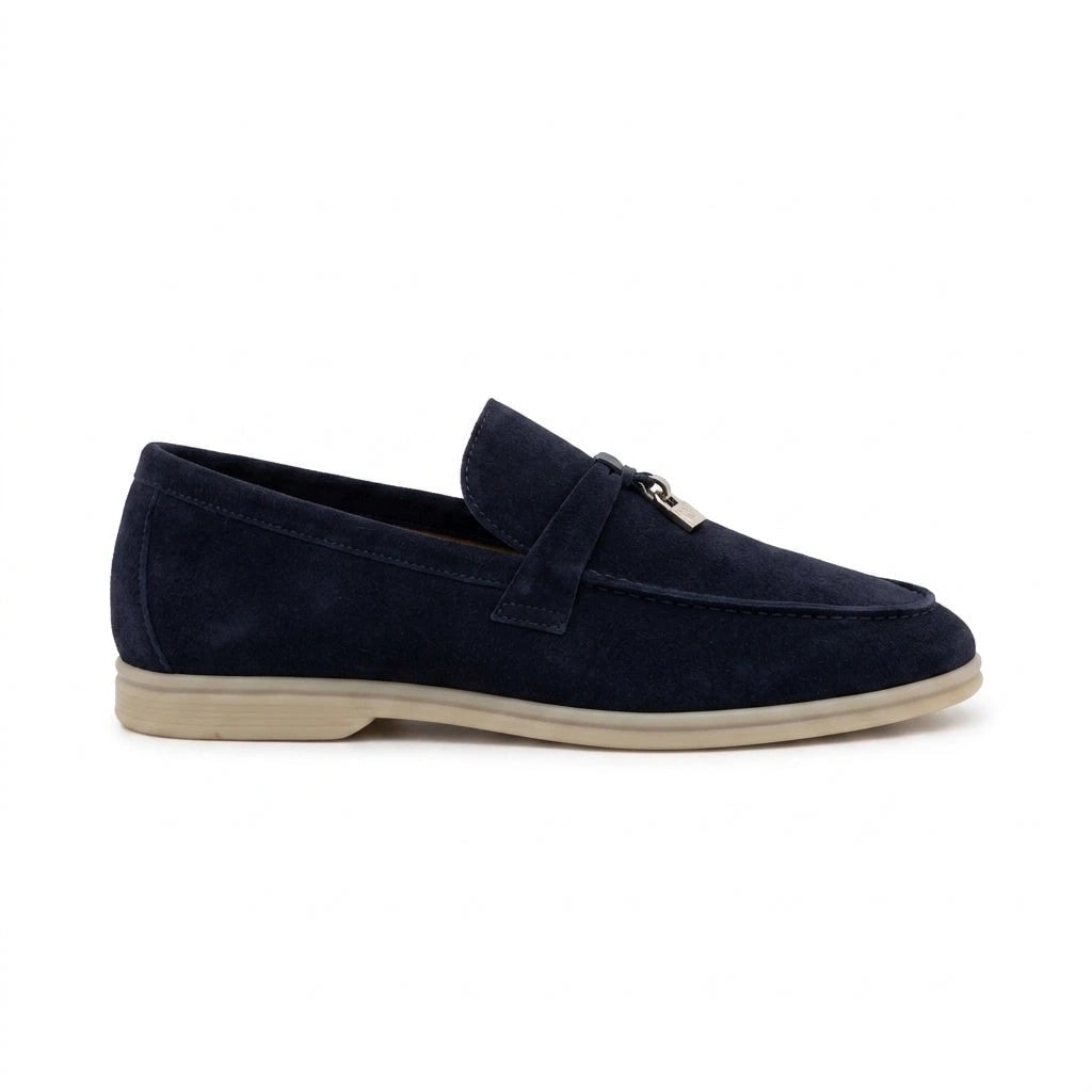 Loro Piana Footwear | Suede Loafers Navy Blue