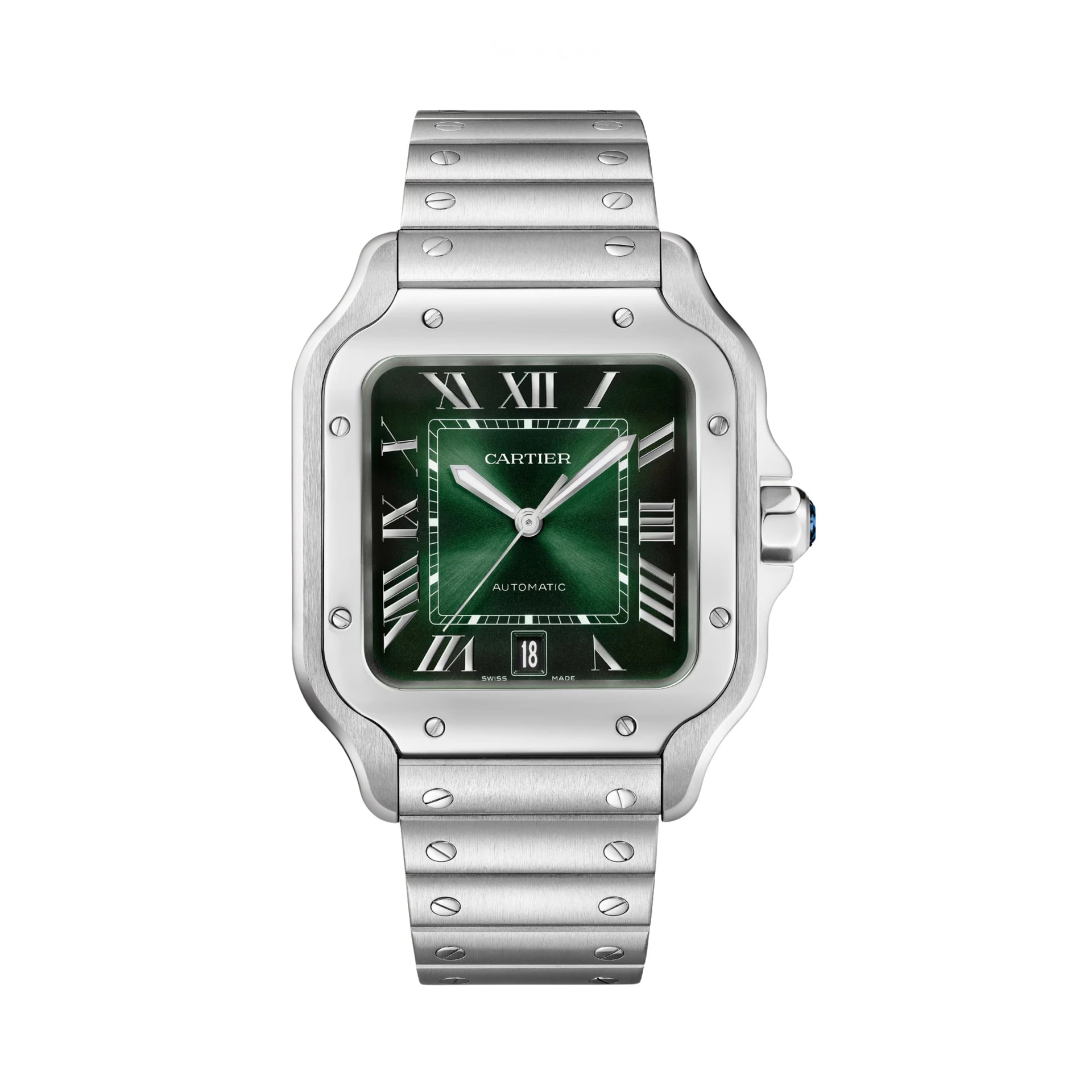 Cartier Santos de Cartier – Large Green Dial Stainless Steel