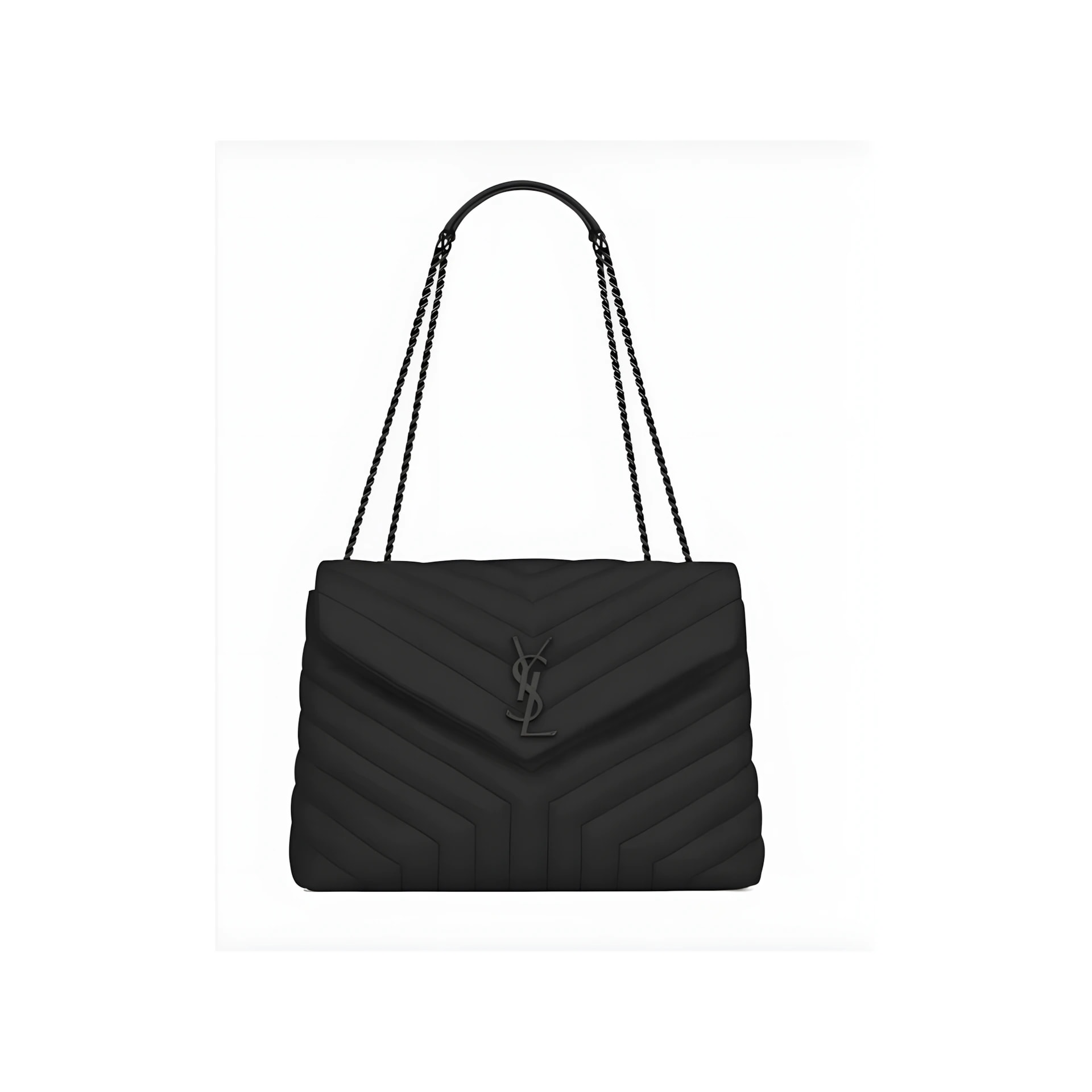 Saint Laurent Loulou Grey Black