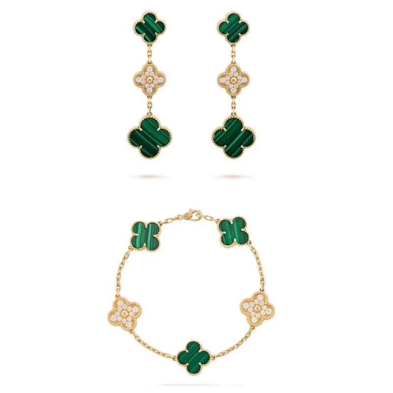 Van Cleef Alhambra Set | Bracelet & Earrings
