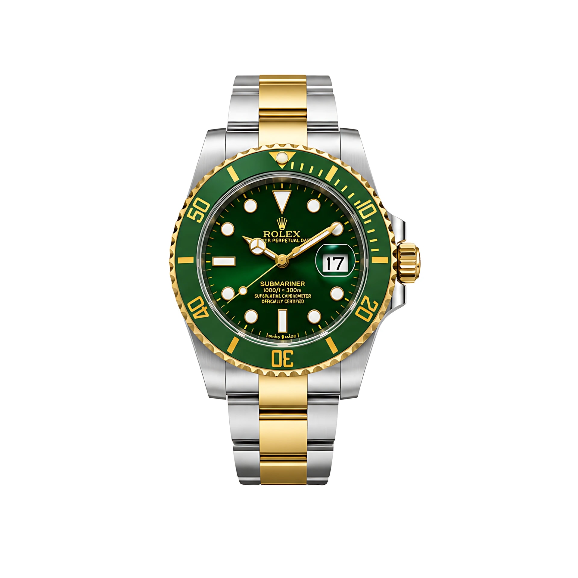 Rolex Submariner Date – Green Dial Green Gold Bezel Gold Silver