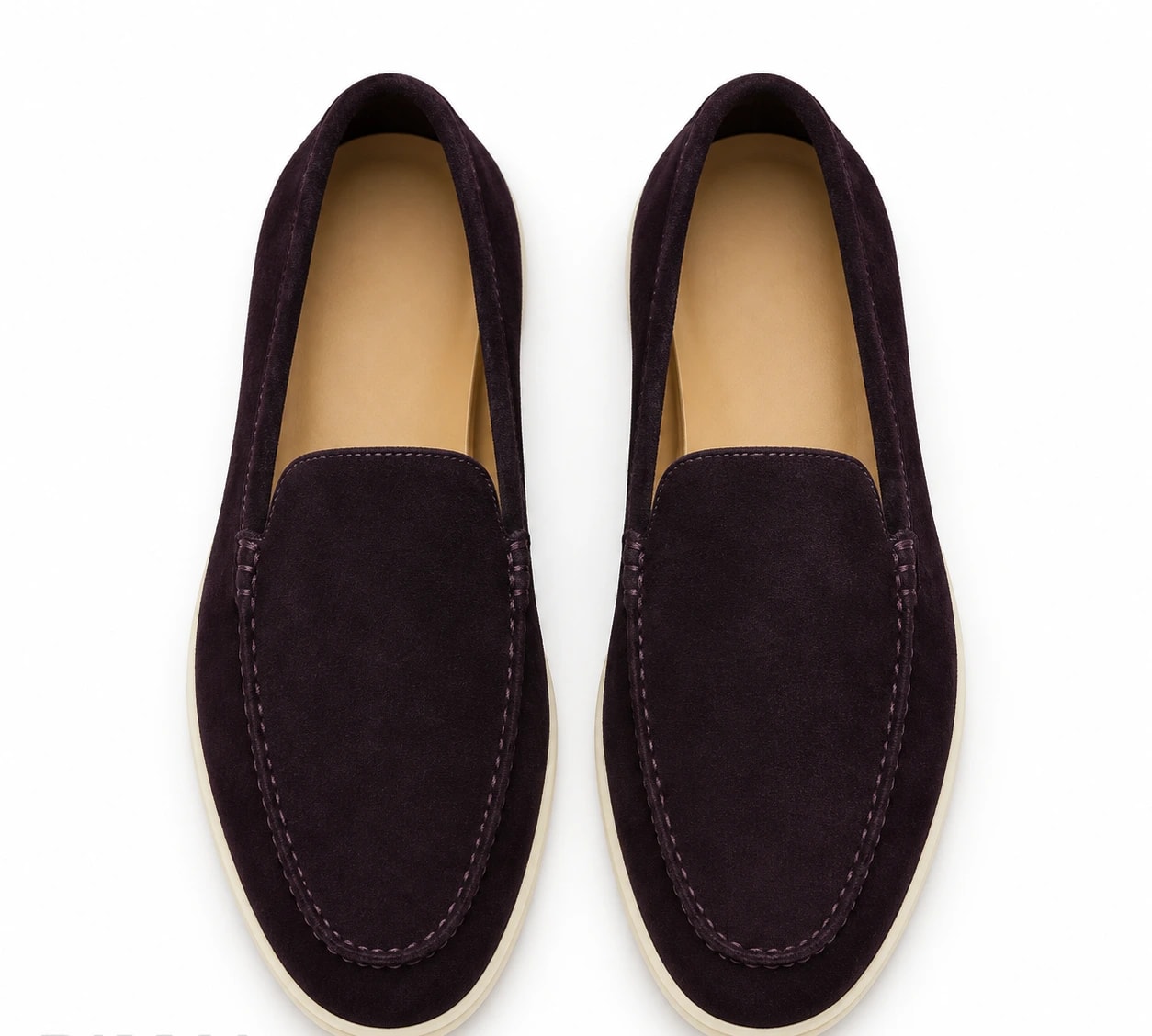 Loro Piana Footwear | Summer Walk Suede Dark Aubergine