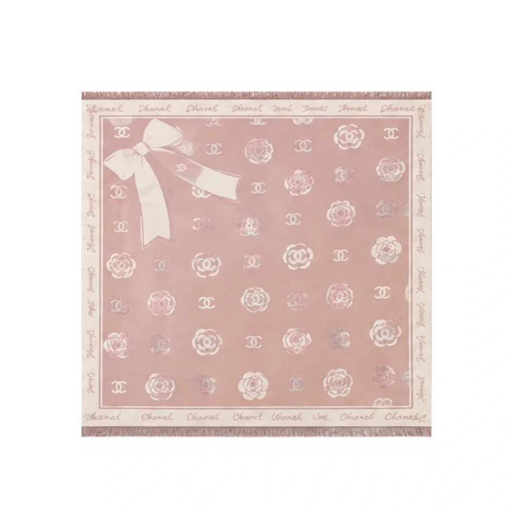 Chanel CC Camellia Grid Scarf (SCF-CHA-023)