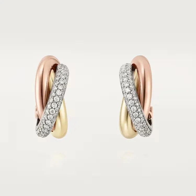 Cartier Trinity Earrings | Pave Style