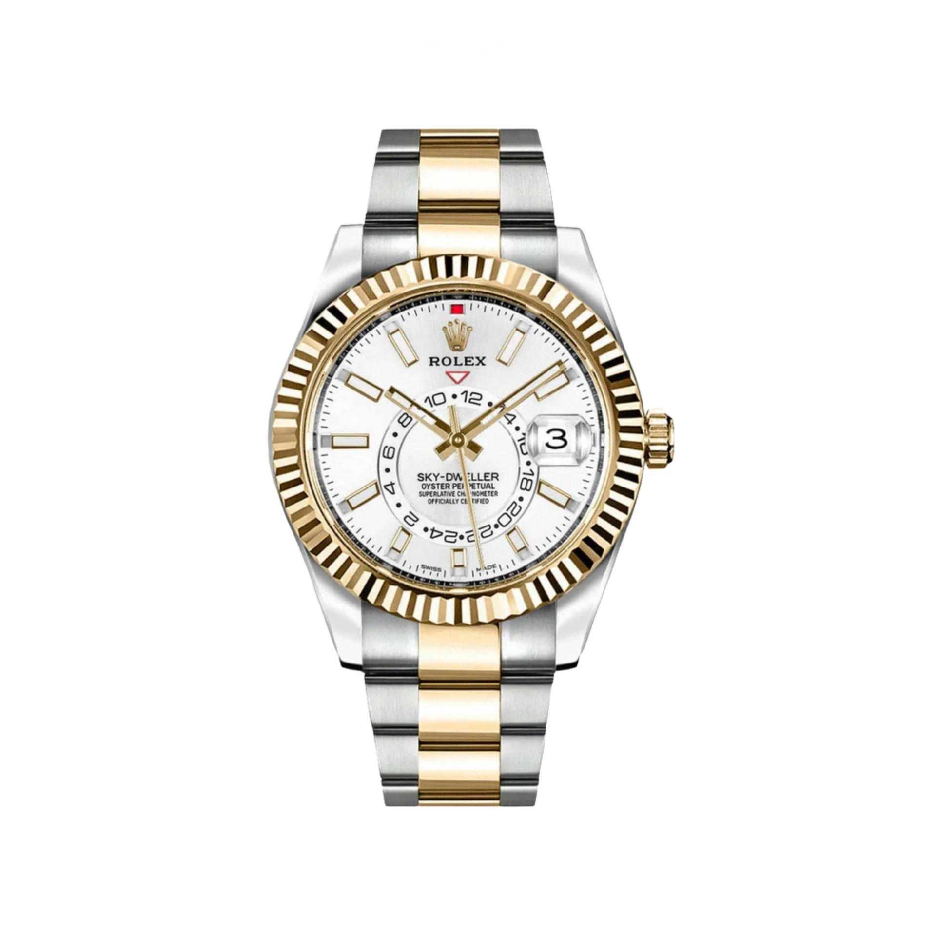 Rolex Sky-Dweller – White Dial Yellow Silver