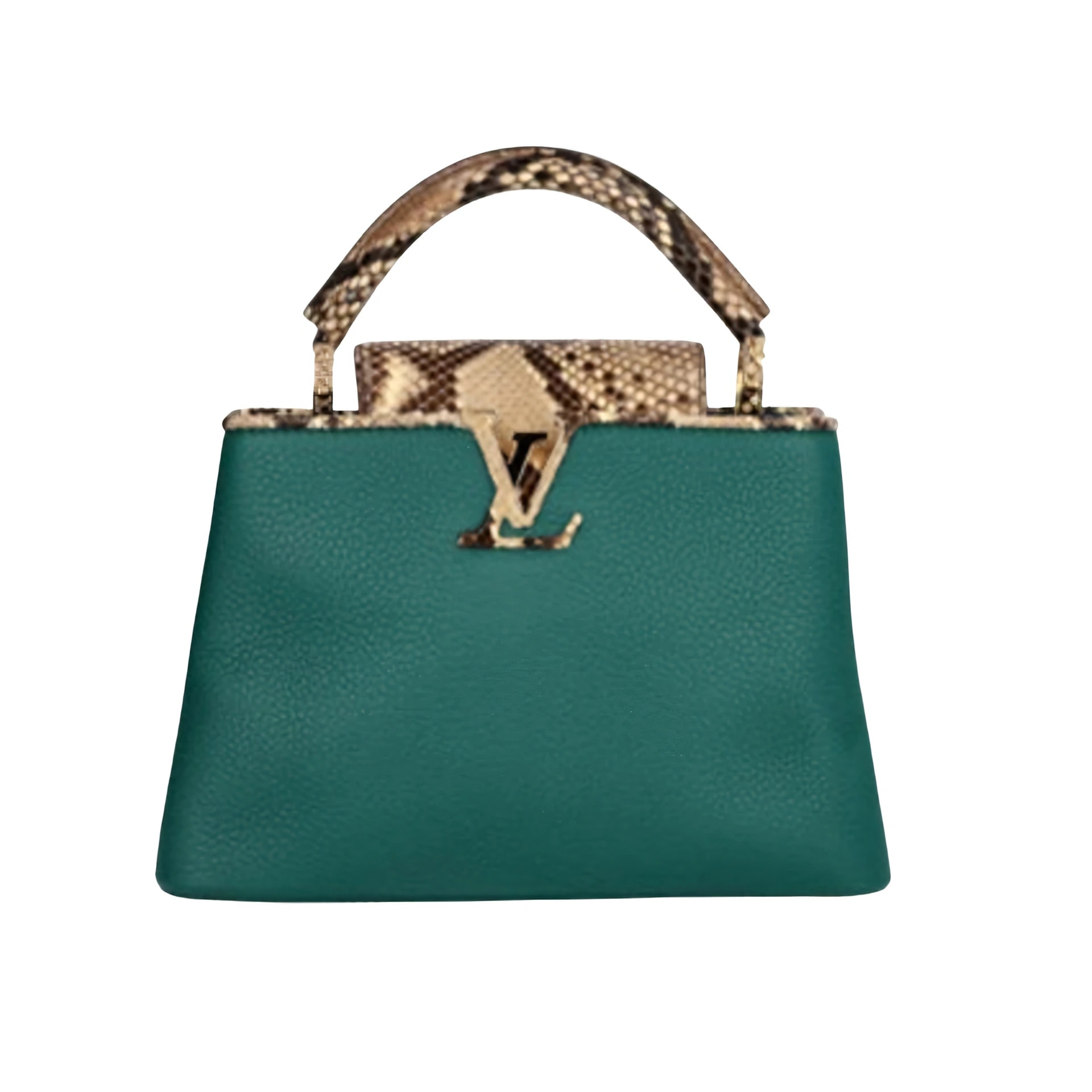 Louis Vuitton Capucines Green Python