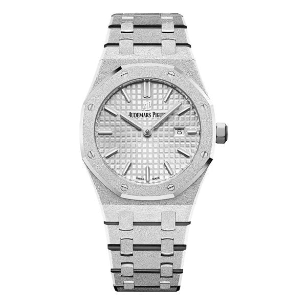 Audemars Piguet Royal Oak Selfwinding Frosted White Silver Dial Watch