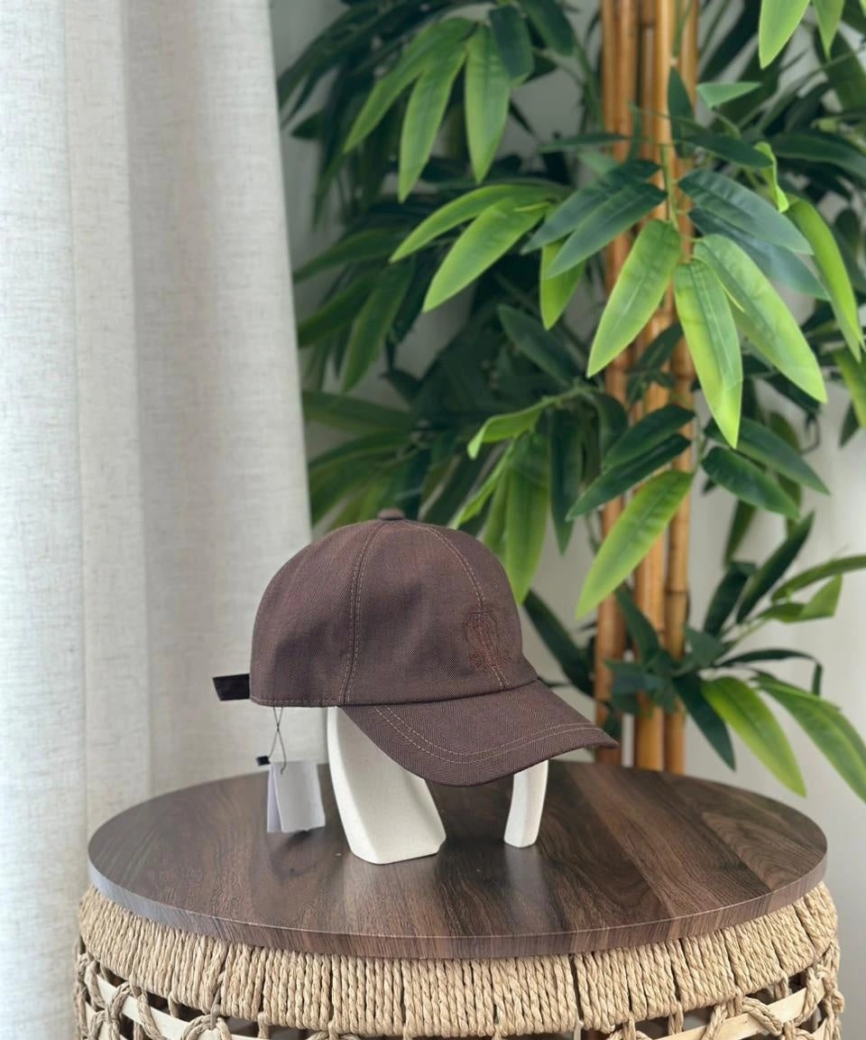 Brunello Cap | Embroidered Crest Brown