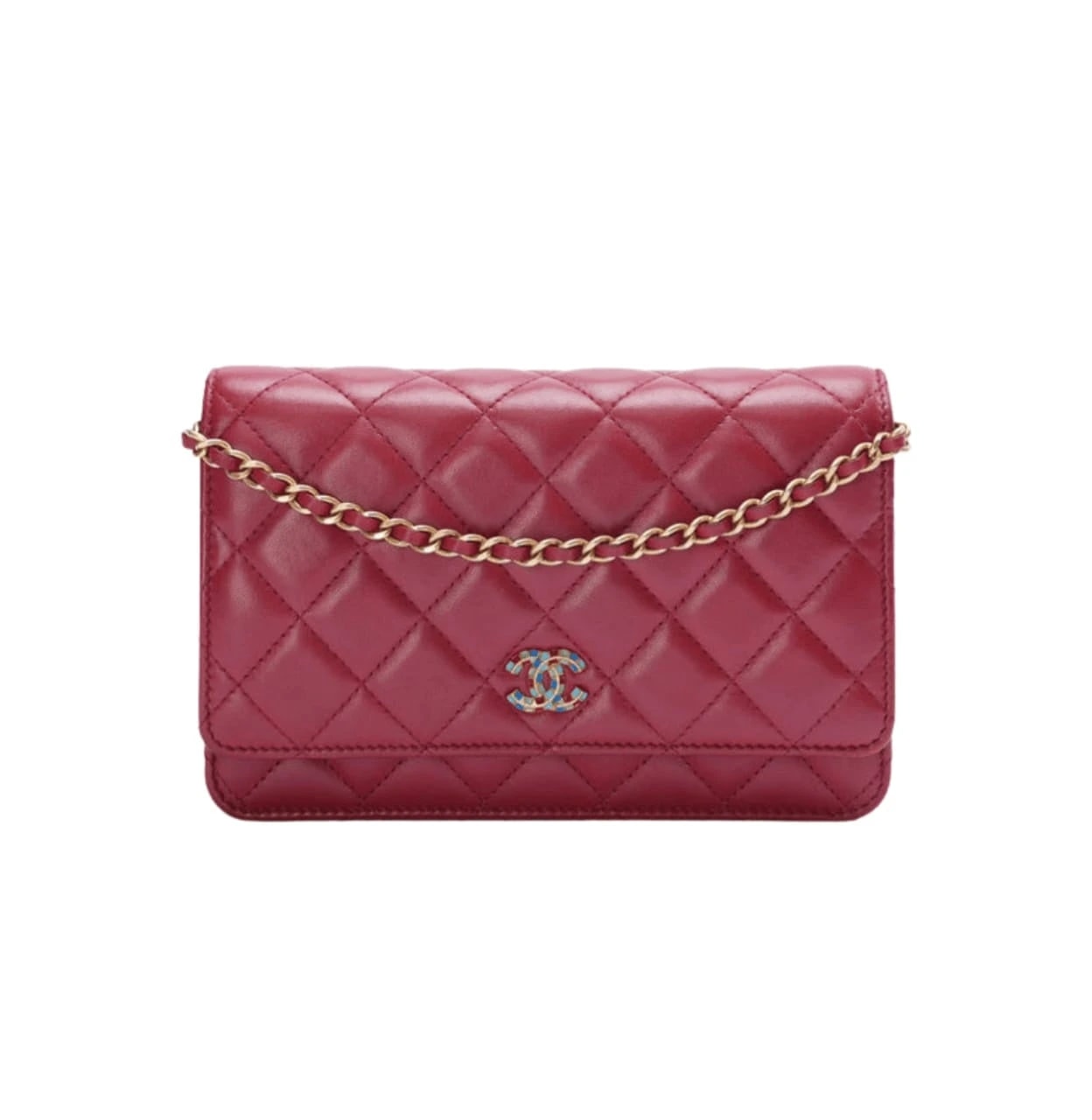 Chanel Classic On Chain Quilted Red Leather
