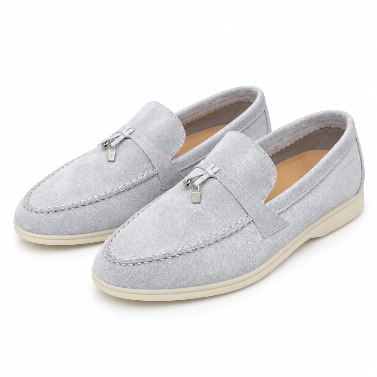 Loro Piana Footwear | Summer Walk Suede Silver