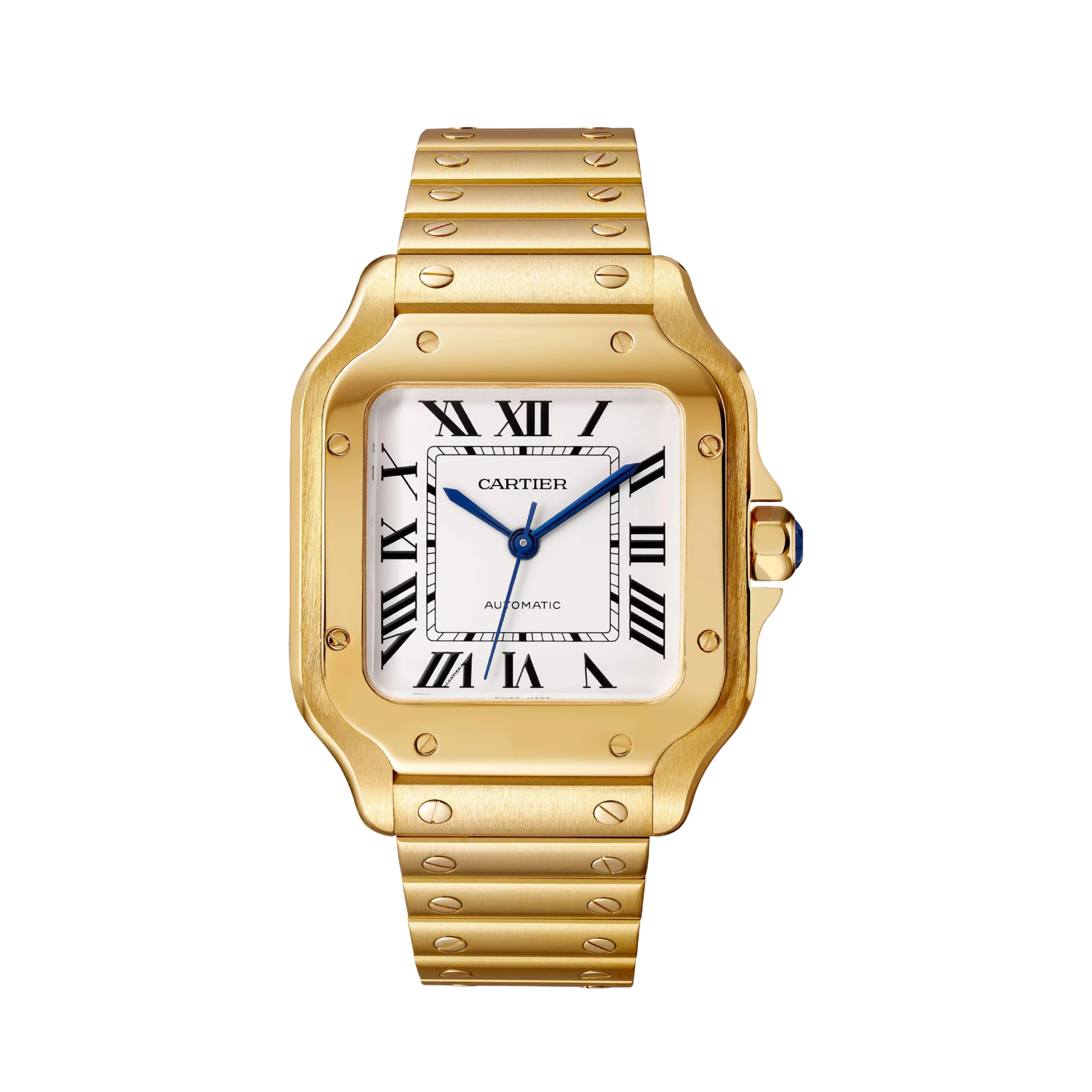 Cartier Santos de Cartier Yellow Gold White Dial Watch