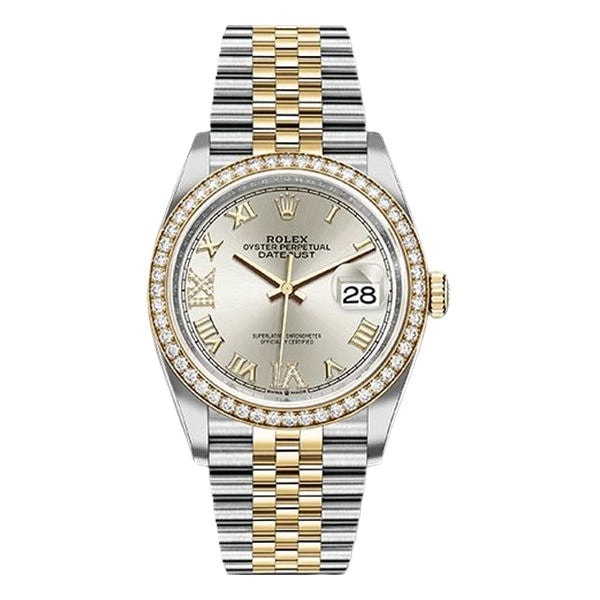 Rolex Datejust Silver Roman Dial Watch