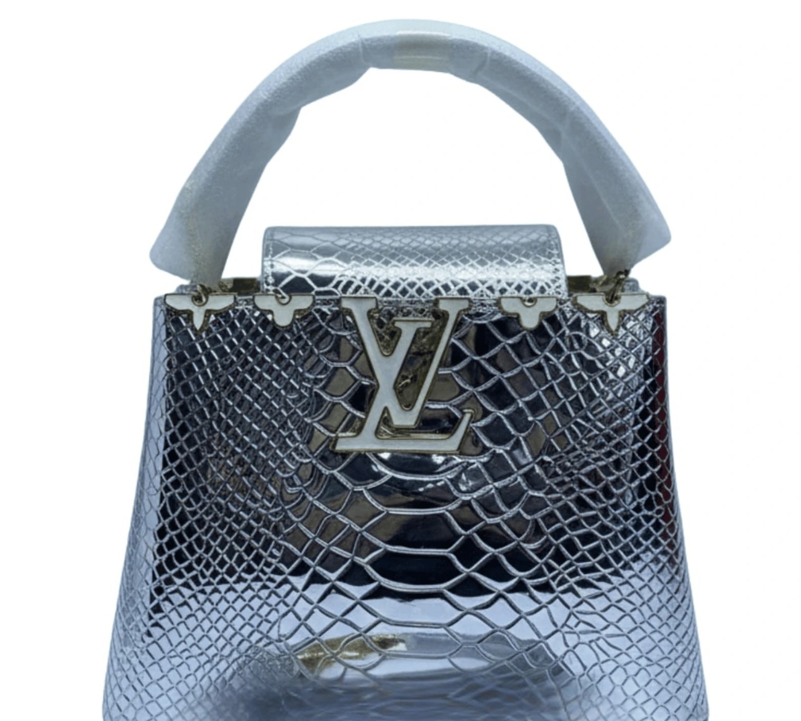 Louis Vuitton Capucines Metallic Silver