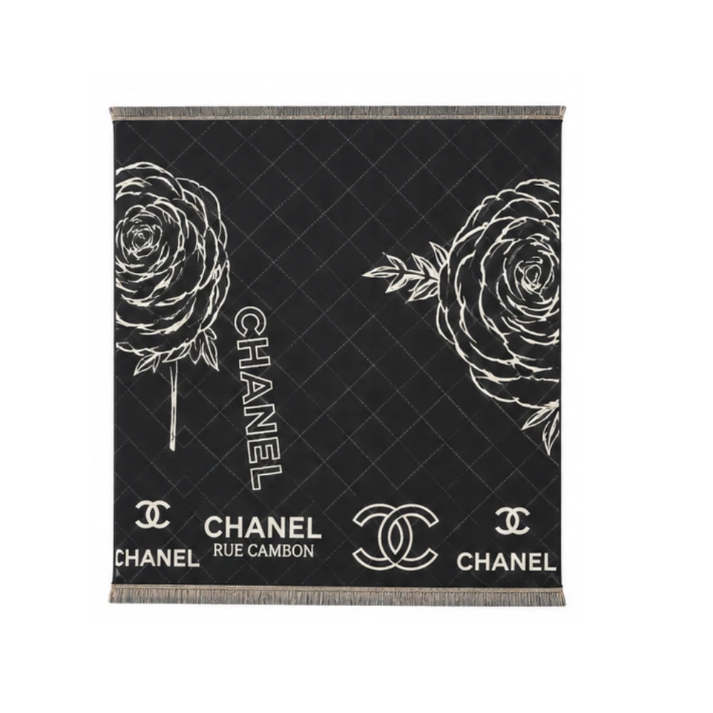 Chanel CC Camellia Grid Scarf (SCF-CHA-021)