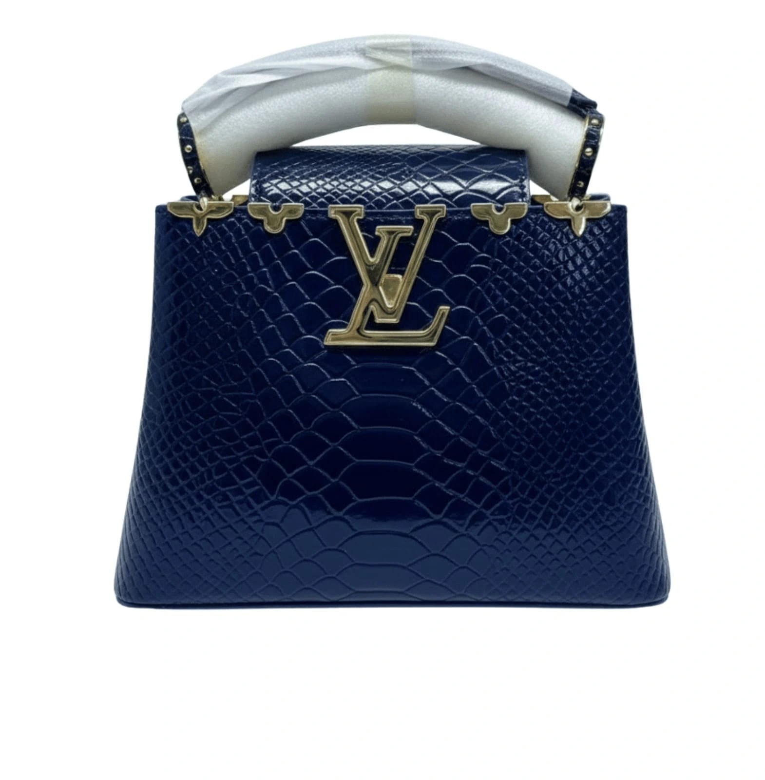 Louis Vuitton Capucines Navy Python