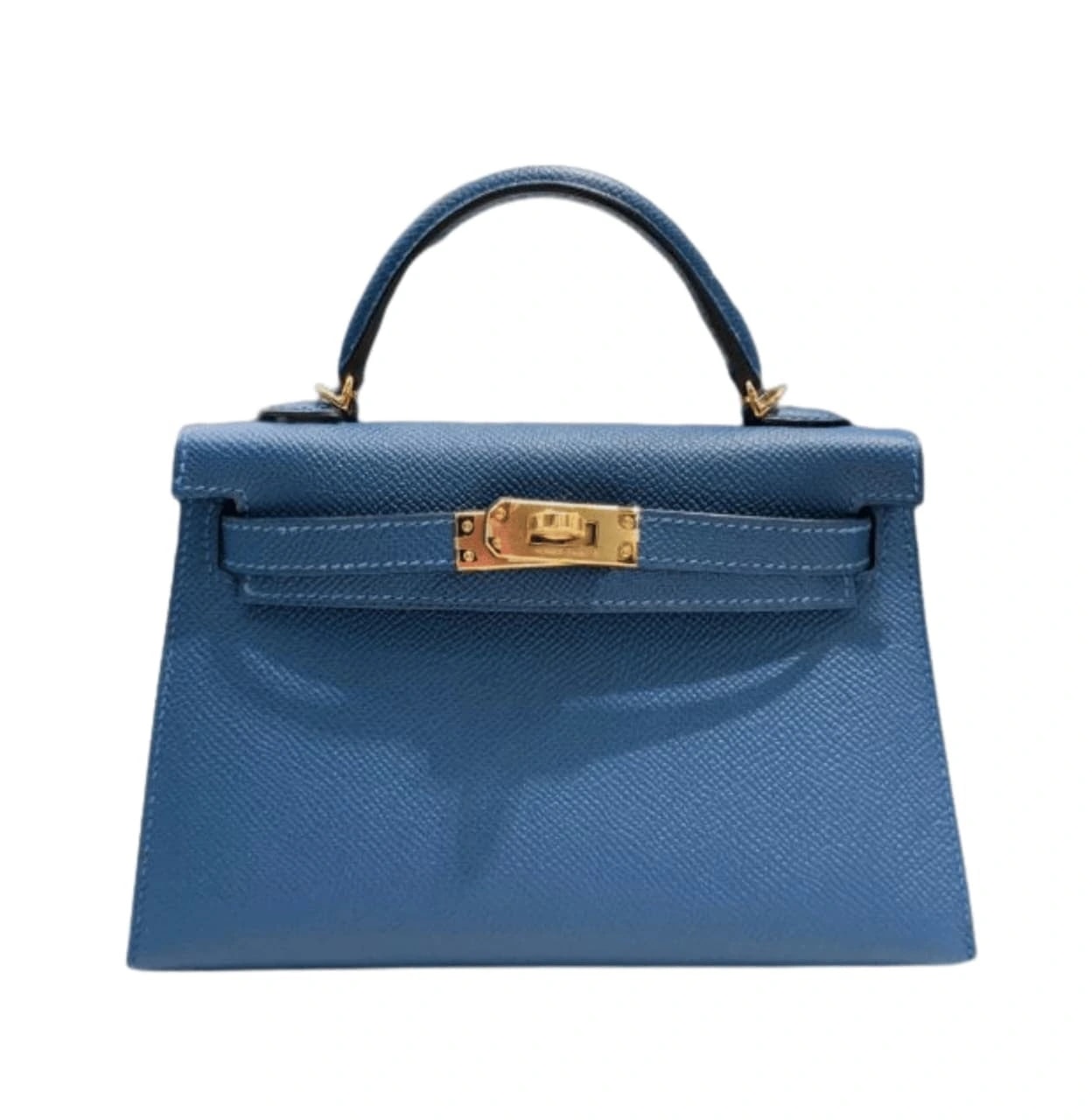 Hermès Mini Kelly 20 Sellier Handbag - Deep Blue Hue with Gold Hardware