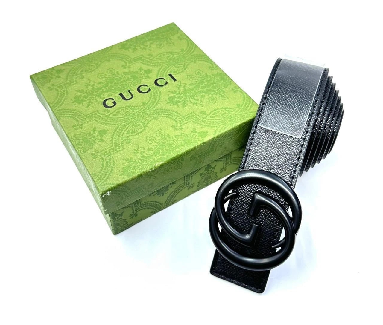 Gucci | Blondie Interlocking G Belt – Navy Blue / Silver Black