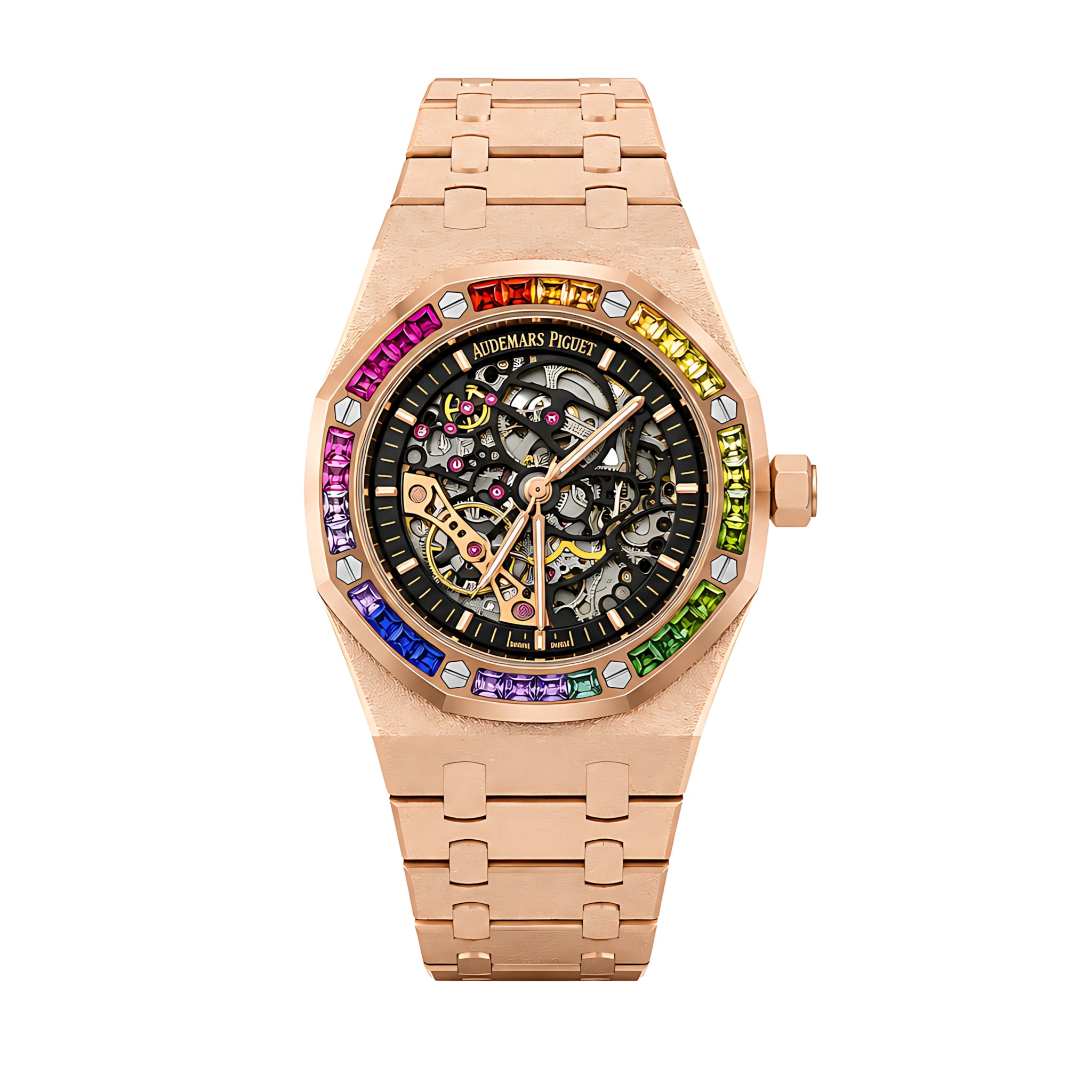 Audemars Piguet Watch | Royal Oak Rainbow Frosted Rose Gold