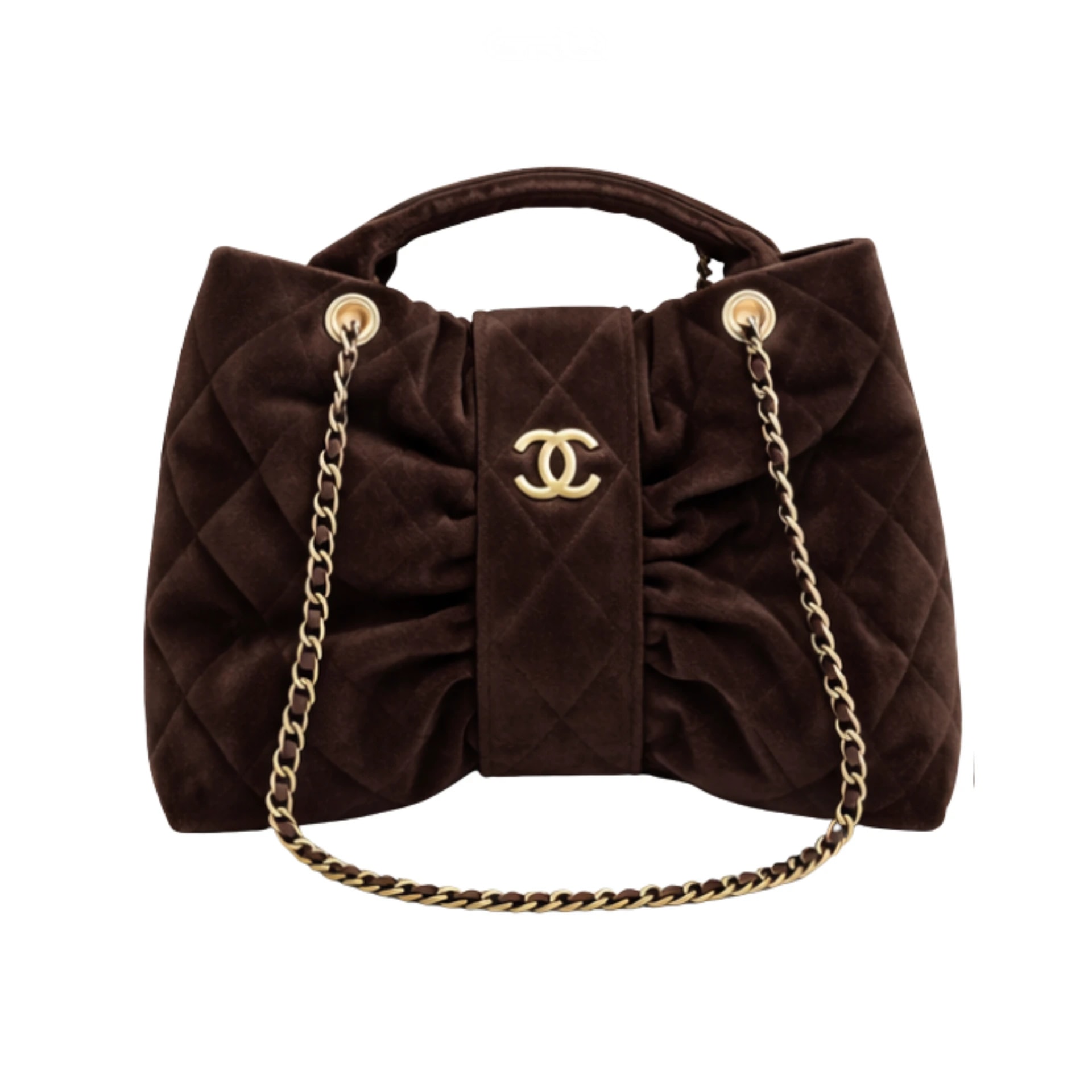 Chanel Bow Bag Dark Brown