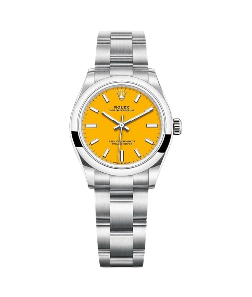 Rolex Oyster Perpetual – Yellow Dial Silver