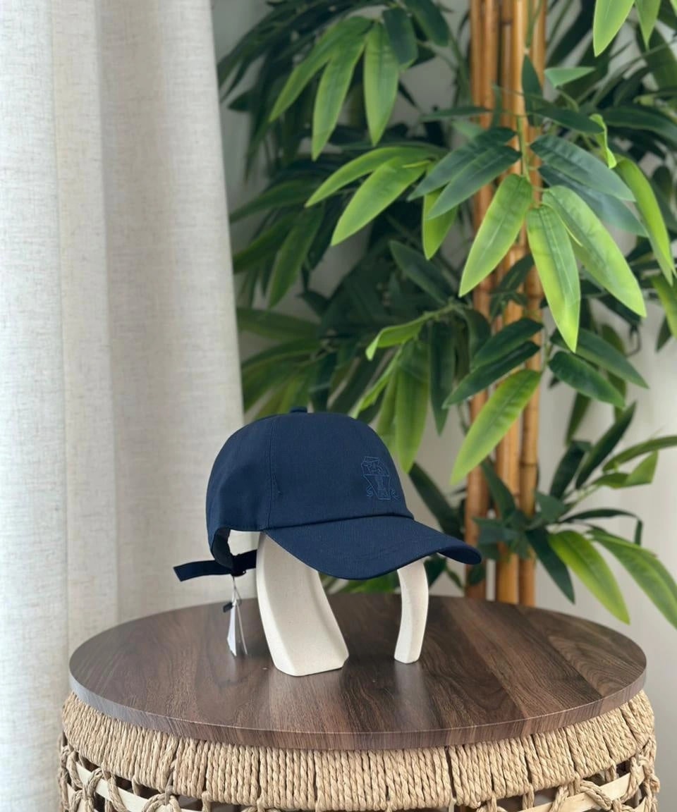 Brunello Cap | Embroidered Crest Blue