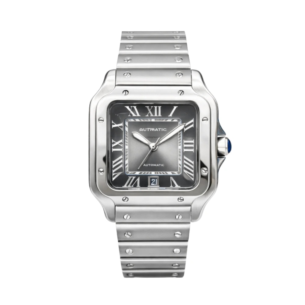 Cartier Santos de Cartier – silver & Graduated Green Dial
