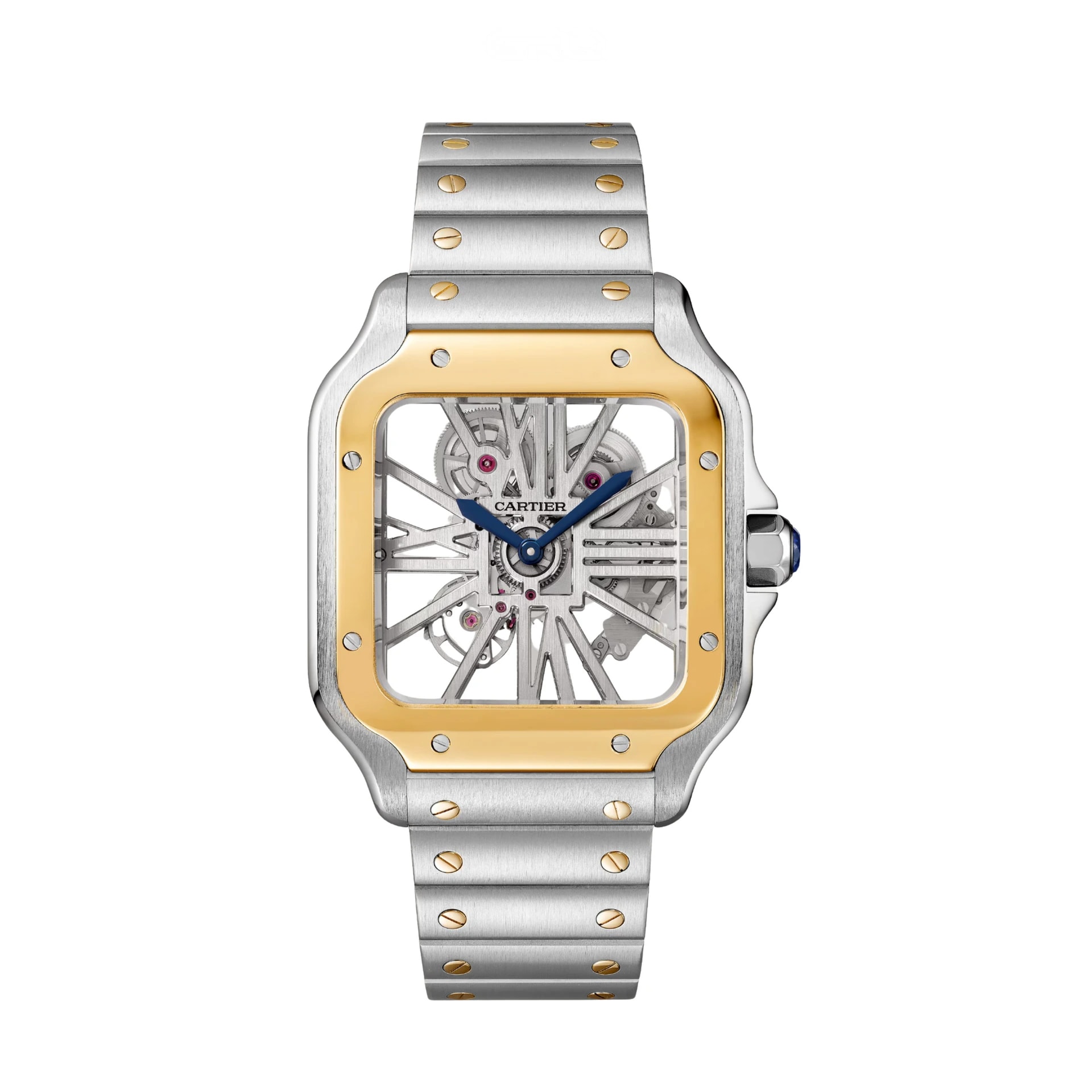 Cartier Santos Skeleton Two-Tone Steel & Yellow Gold