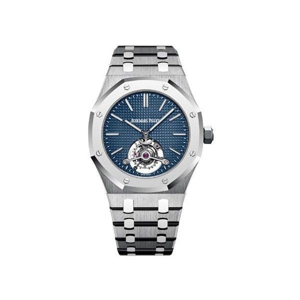 Audemars Piguet Royal Oak Selfwinding Flying Tourbillon Stainless Steel Blue Dial Watch