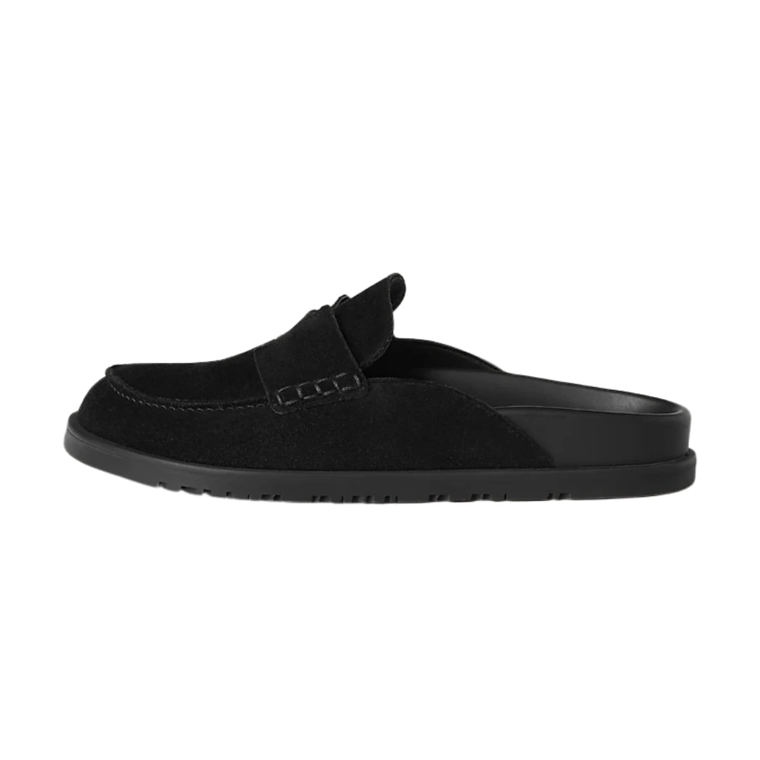 Hermès Footwear | Go Mules Suede Noir