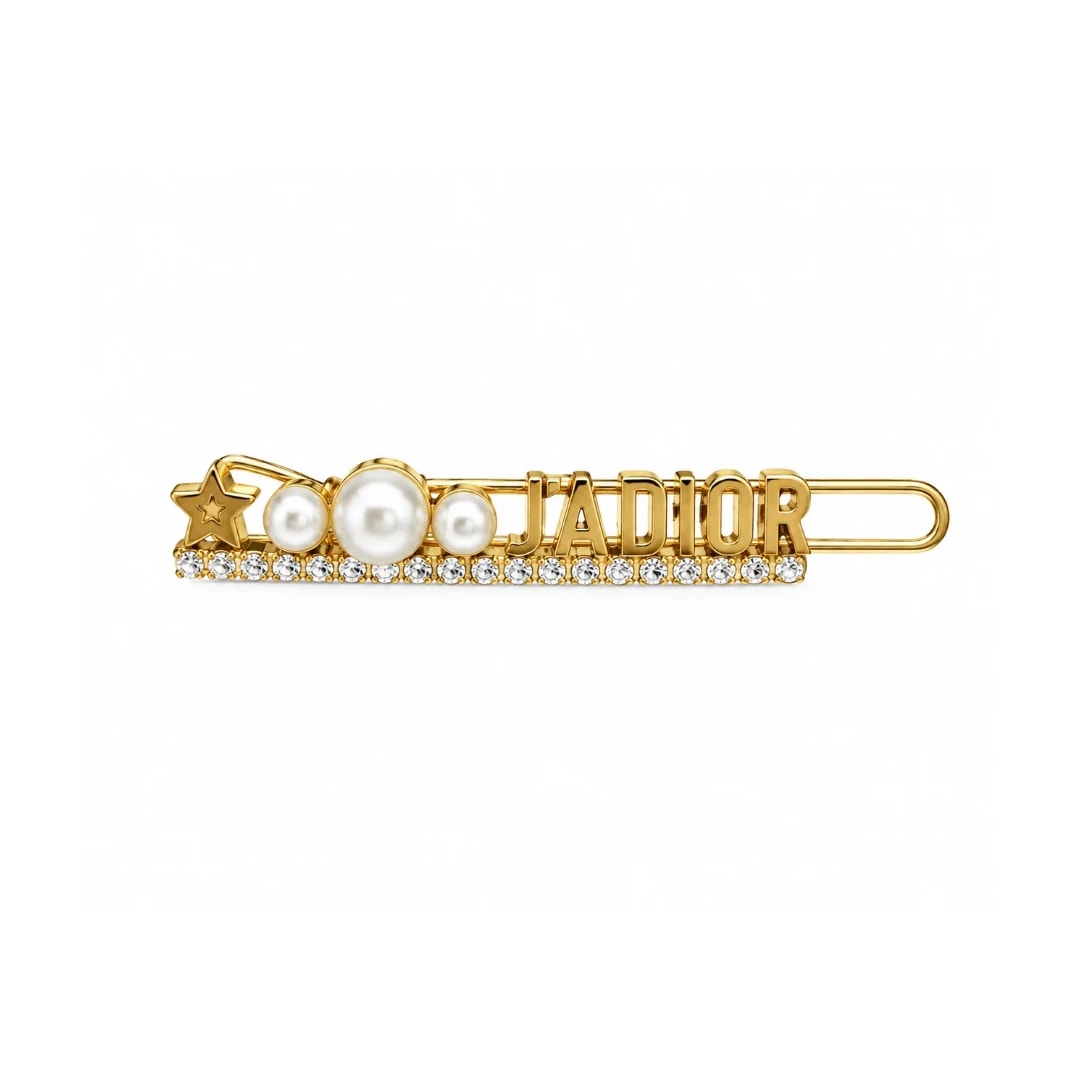 Dior Hairclip Pearl Studded Jewelry