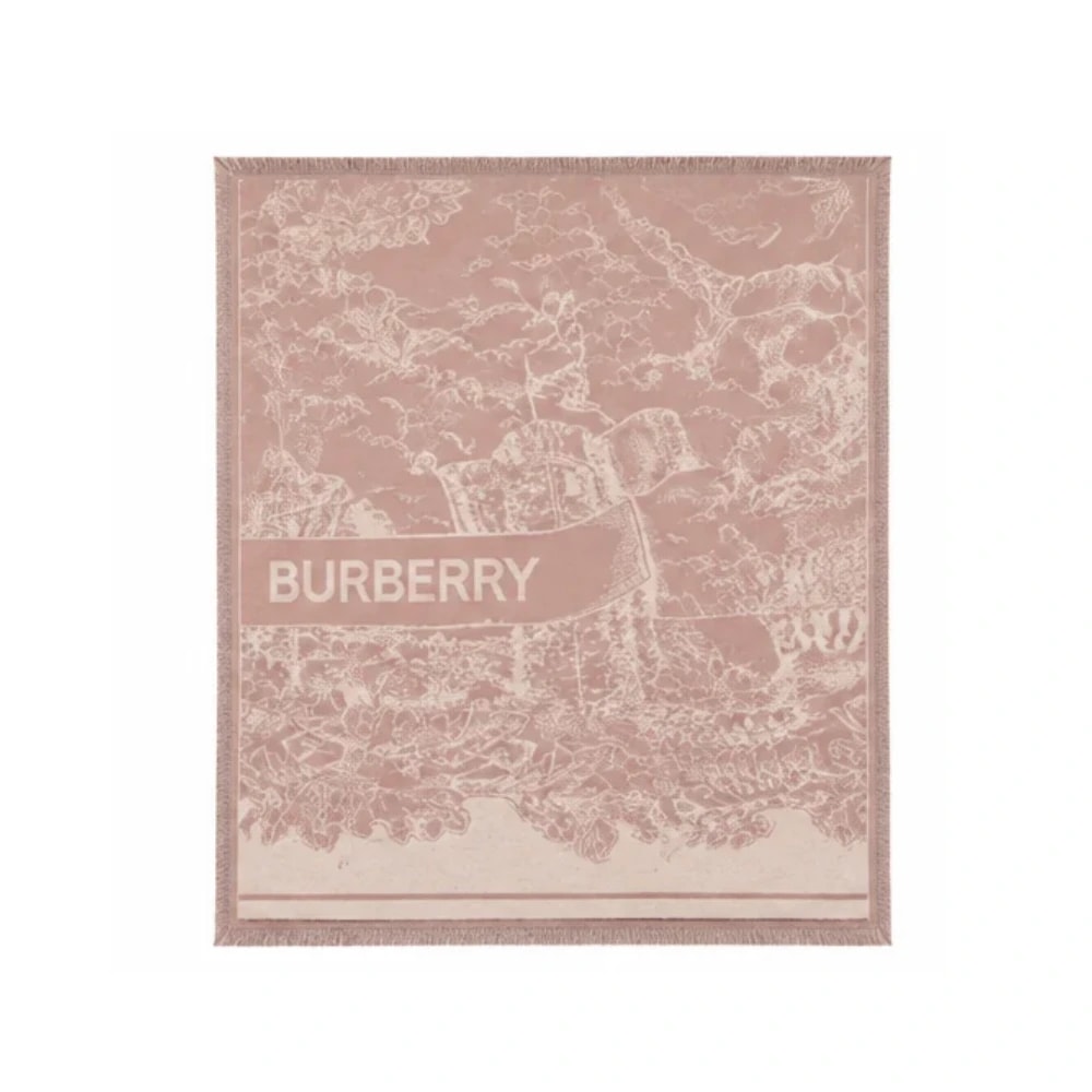 Burberry Oak Leaf Scarf – Dusty Pink
