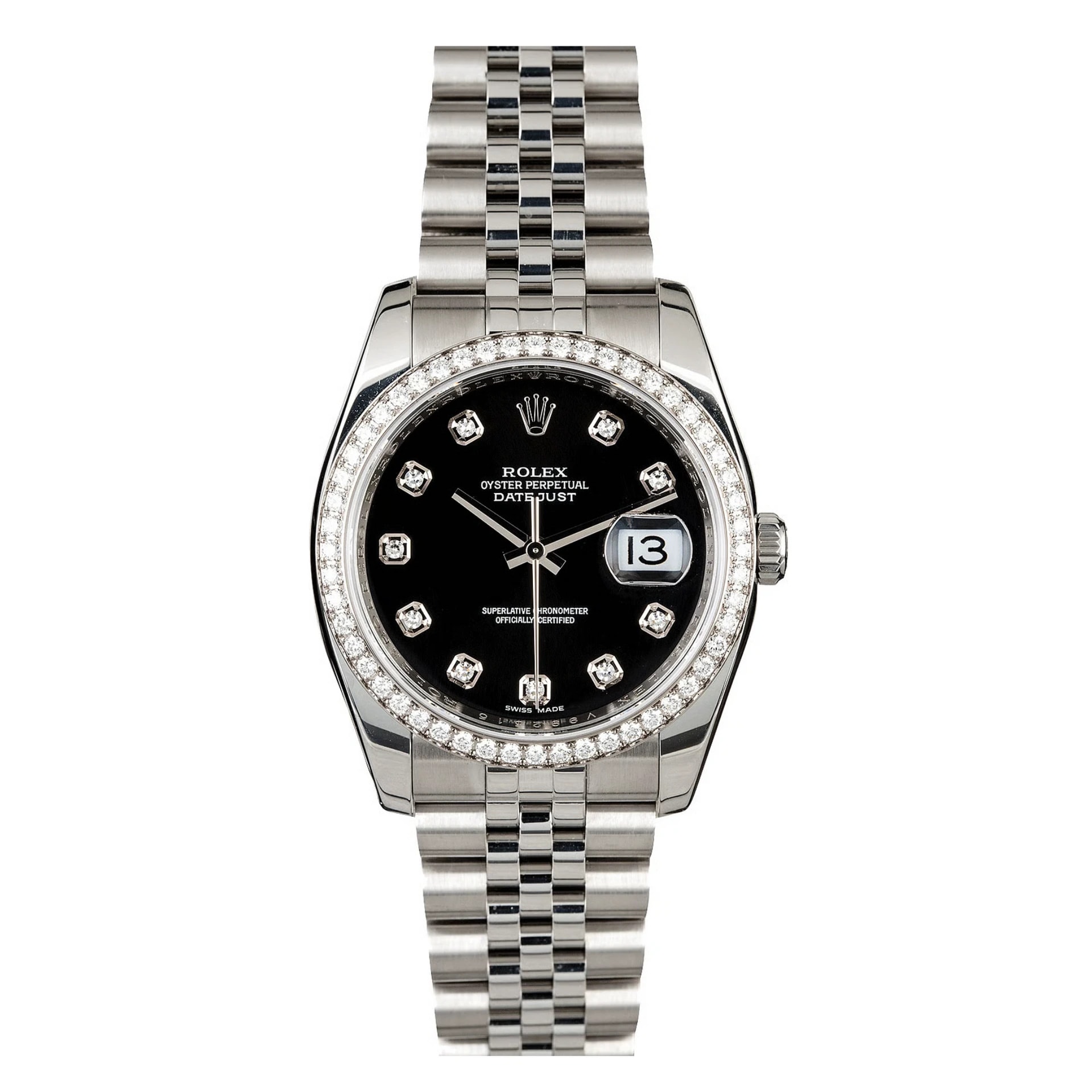 Rolex Lady-Datejust – Black Dial & Diamond Bezel