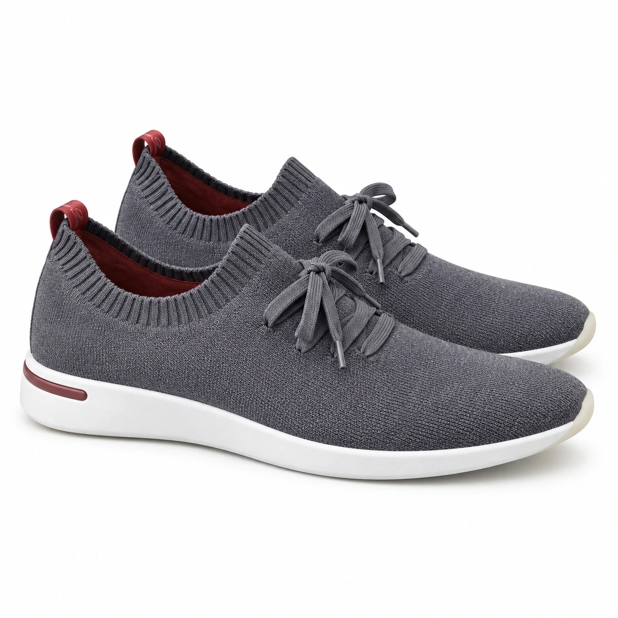 Loro Piana Footwear | Knit Lace-Up Grey