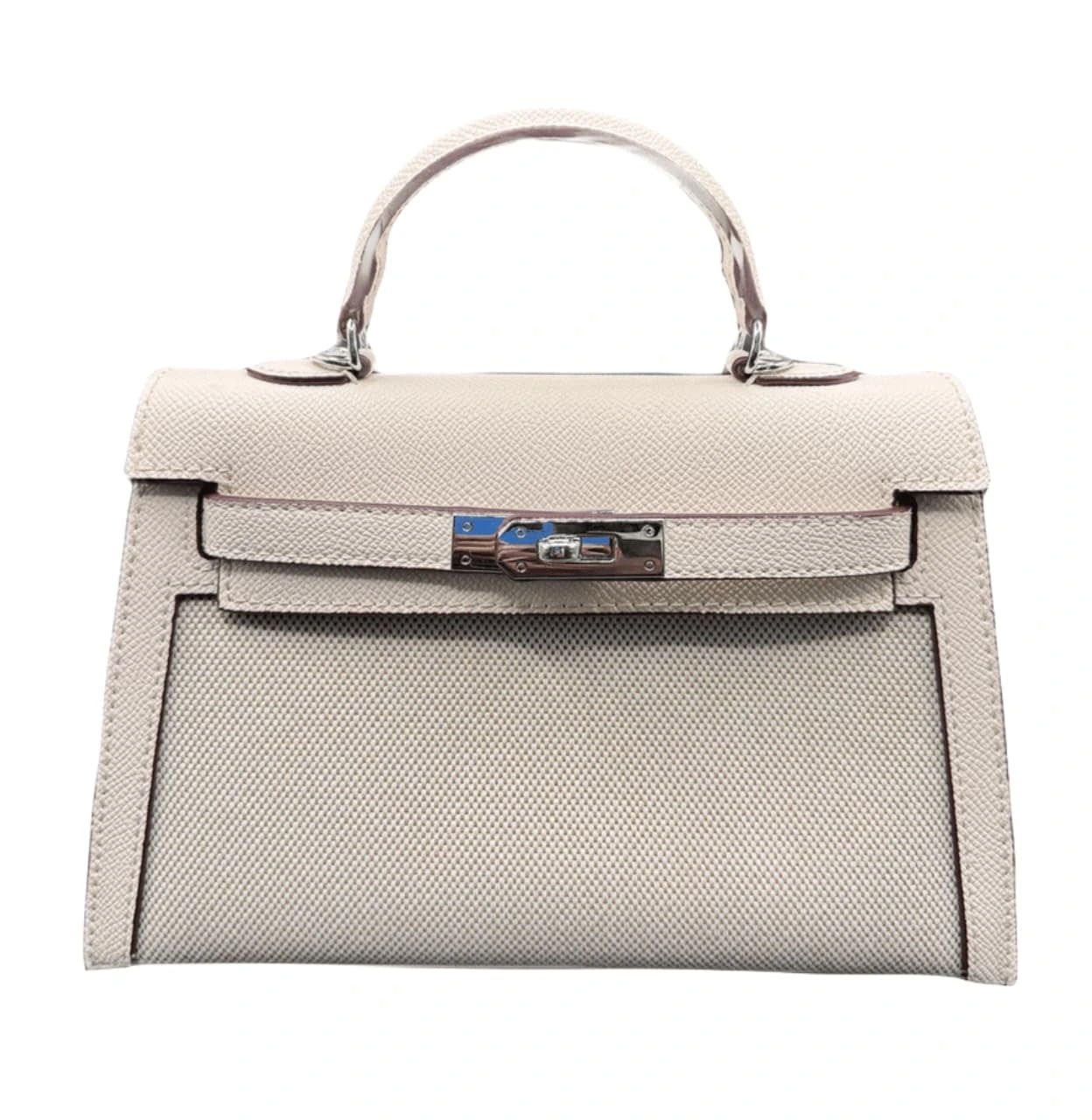 Hermès Mini Kelly Ii Bag Crafted from Epsom Leather with Canvas Sides